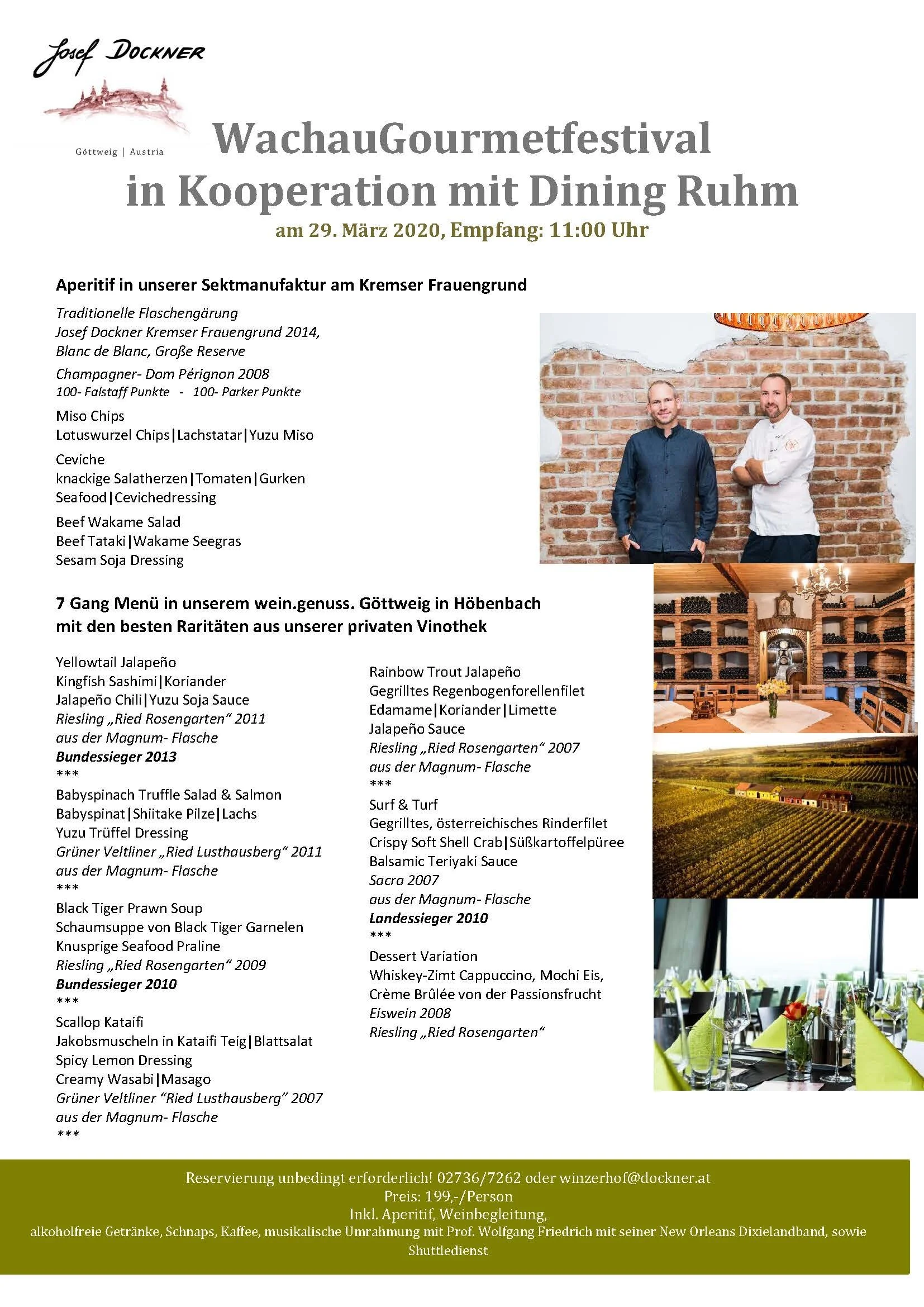 WachauGourmetfestival in Kooperation mit Dining Ruhm