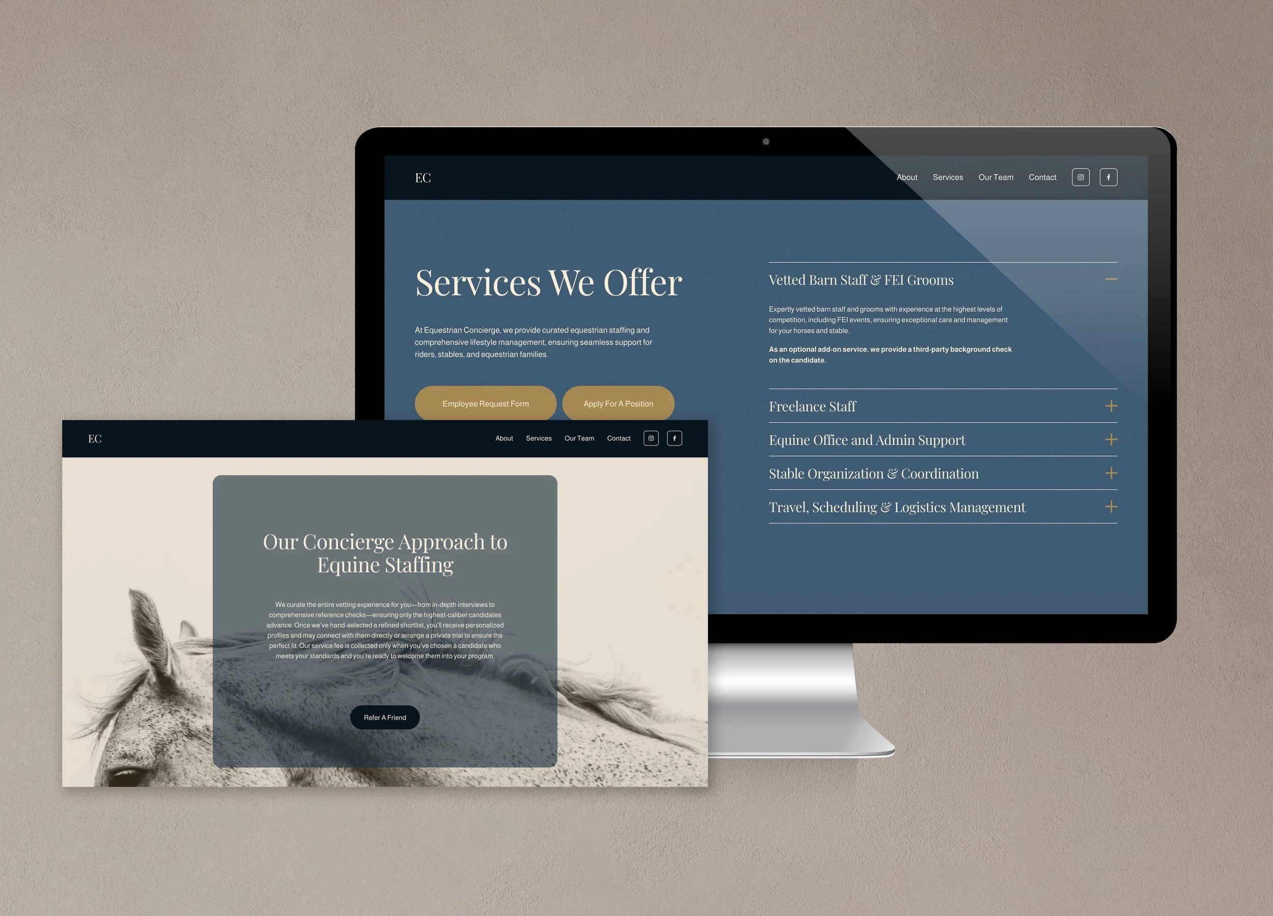 Equestrian Concierge Website