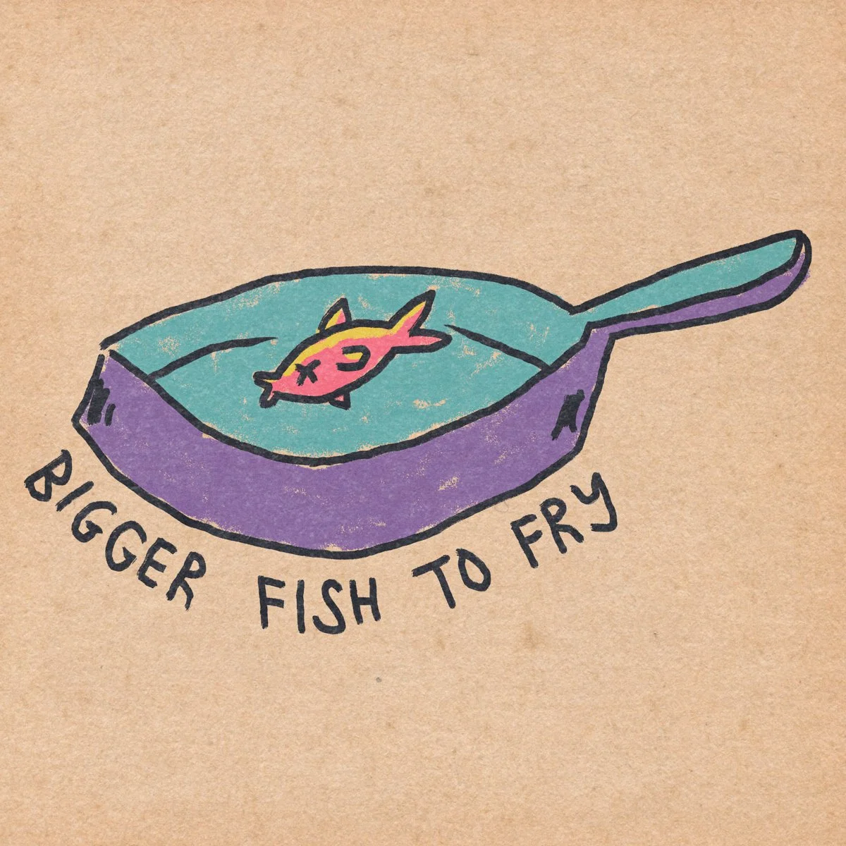 bigger fish to fry tattoo flash