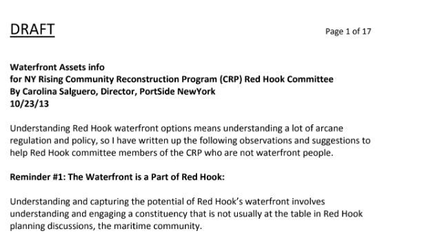 Carolina Salguero: Waterfront Suggestions