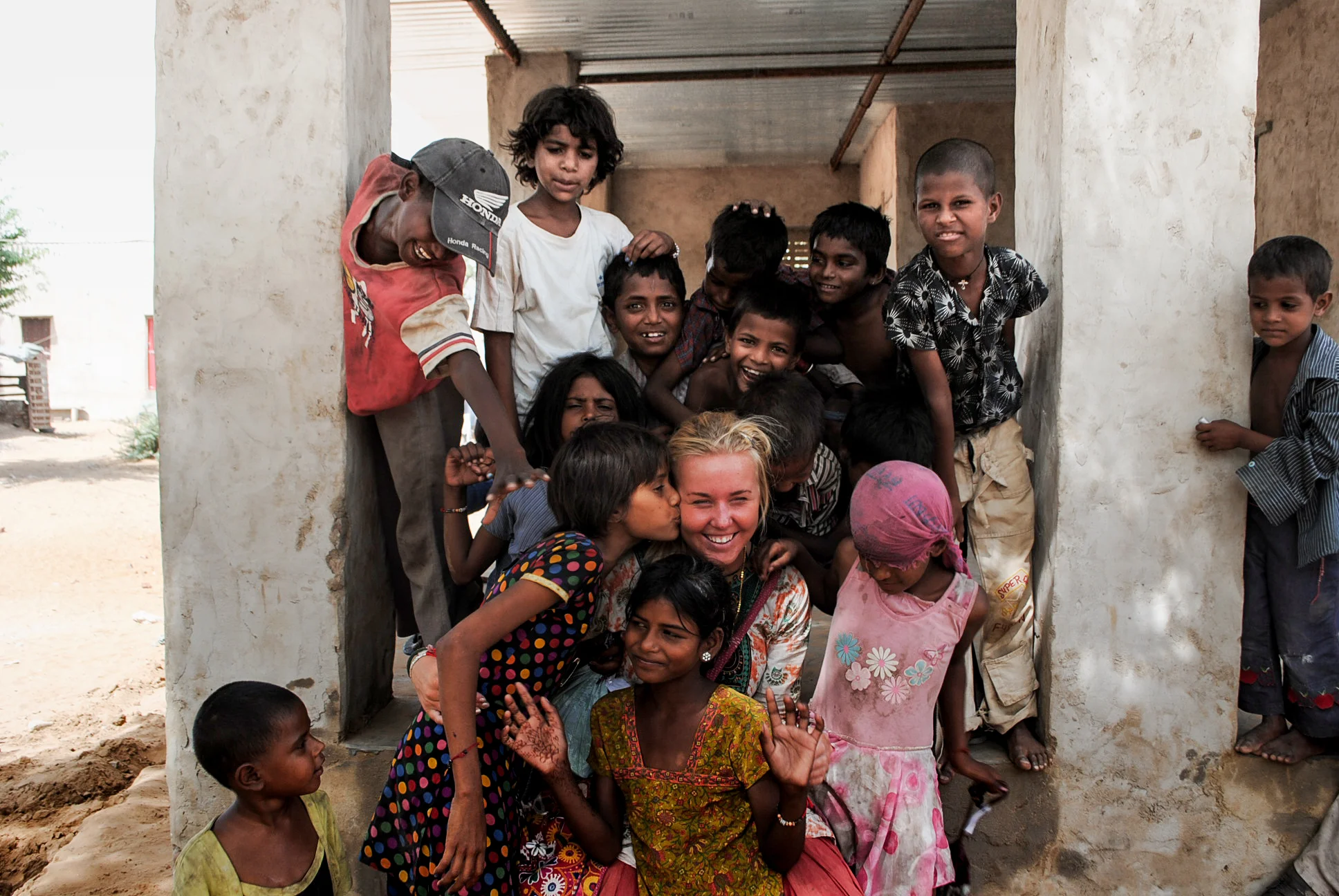 ME AND THE CHILDREN OF BANJARA BASTI, INDIA