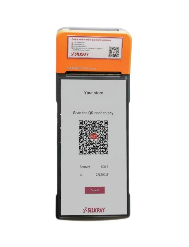 Méthodes de paiement Alipay et WeChat Pay  Ce TPE prend en charge les paiements par code QR d'Alipay et de WeChat Pay.