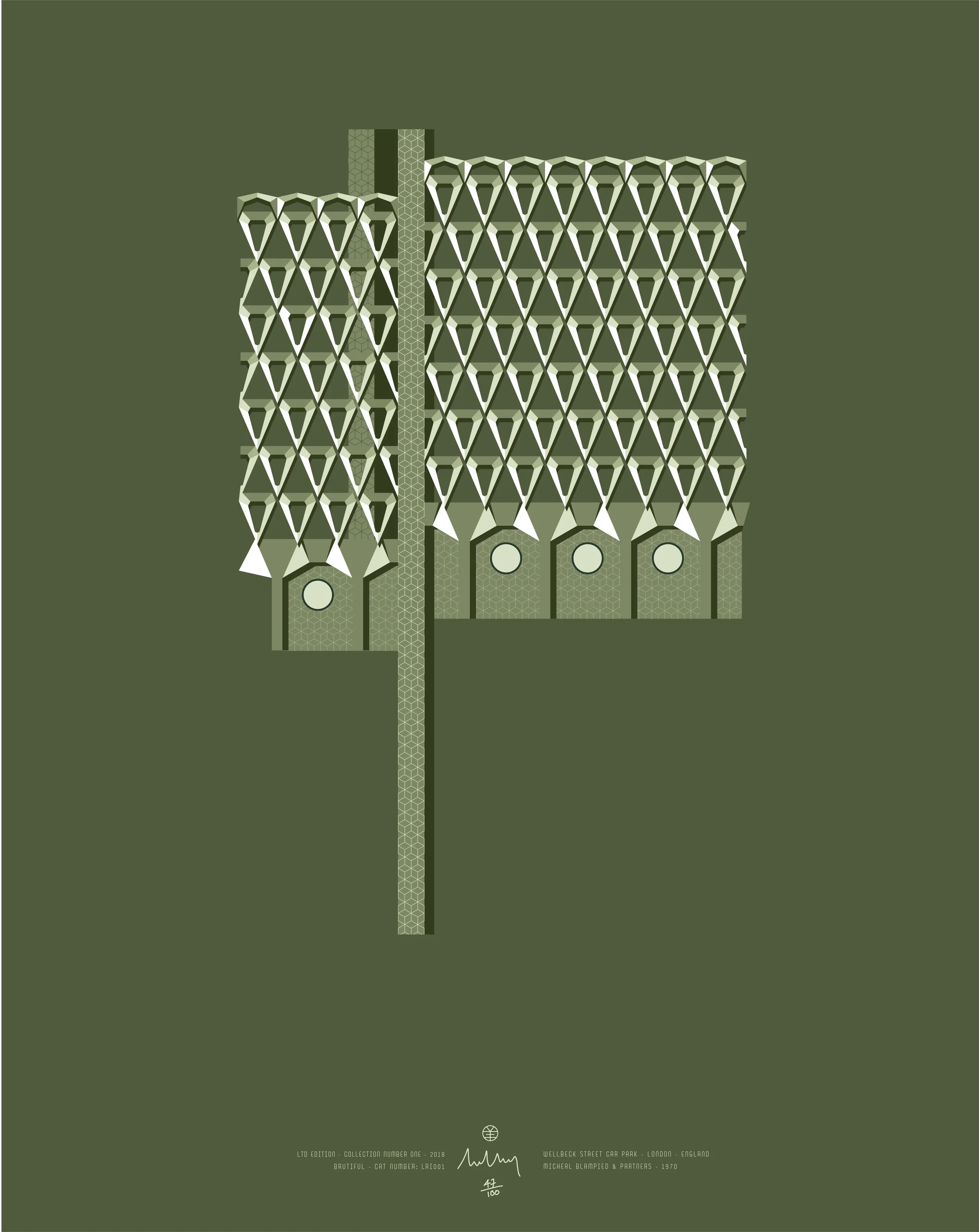 Lee Iley Welbeck Street Carpark Print