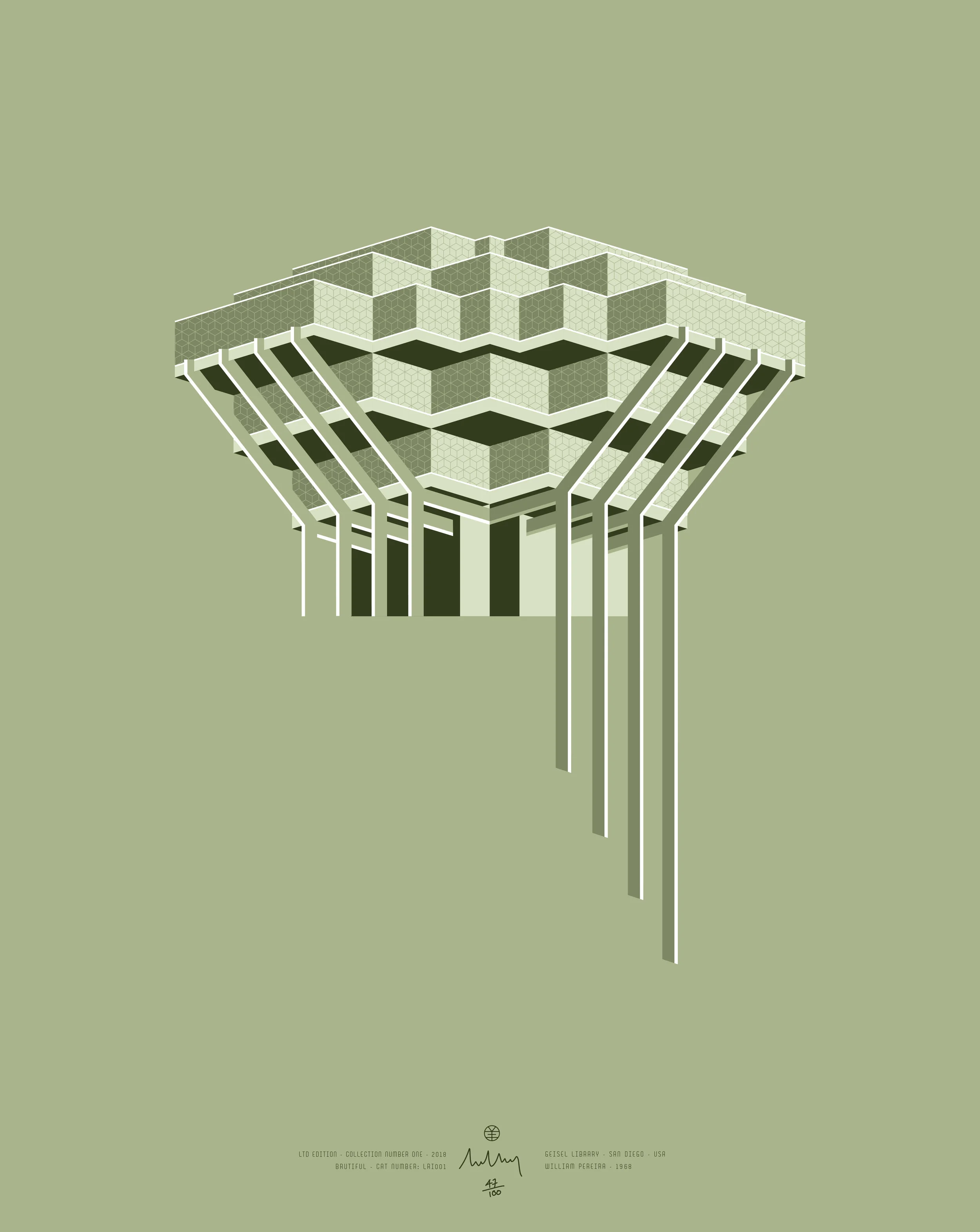 Lee Iley Geisel Library Print