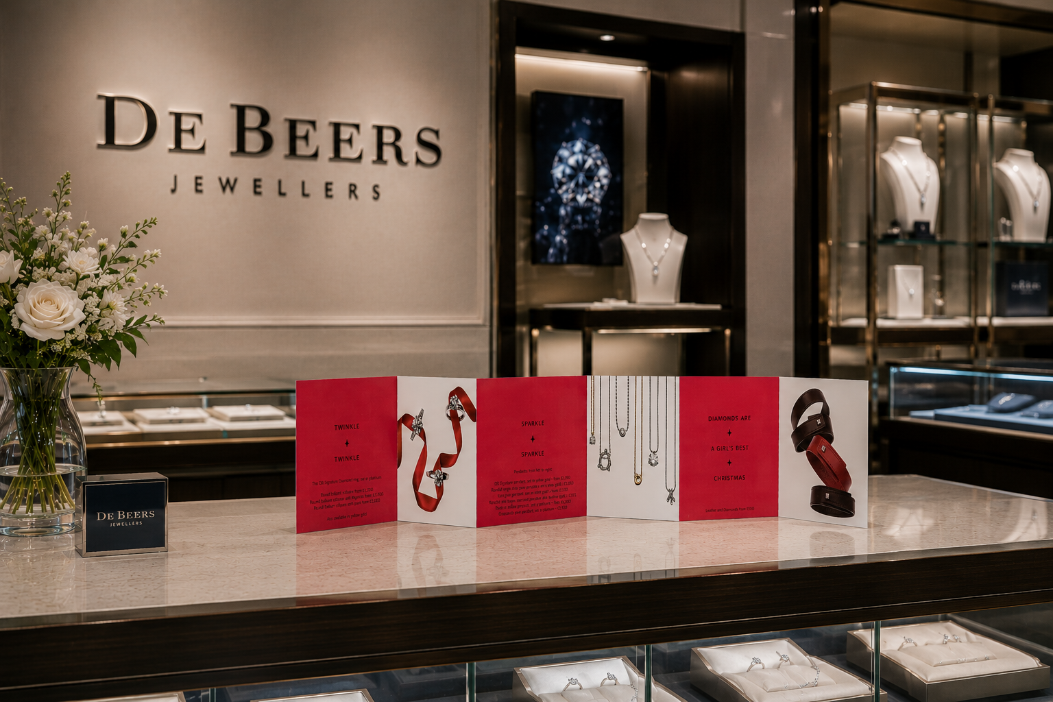 De Beers Christmas Brochure design and artwork