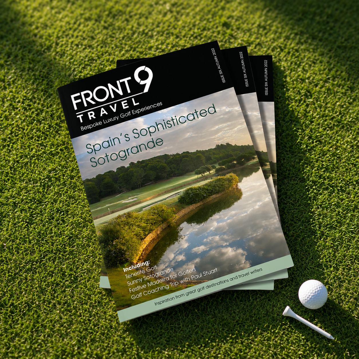 Magazine Design and Artwork for Front 9 Travel