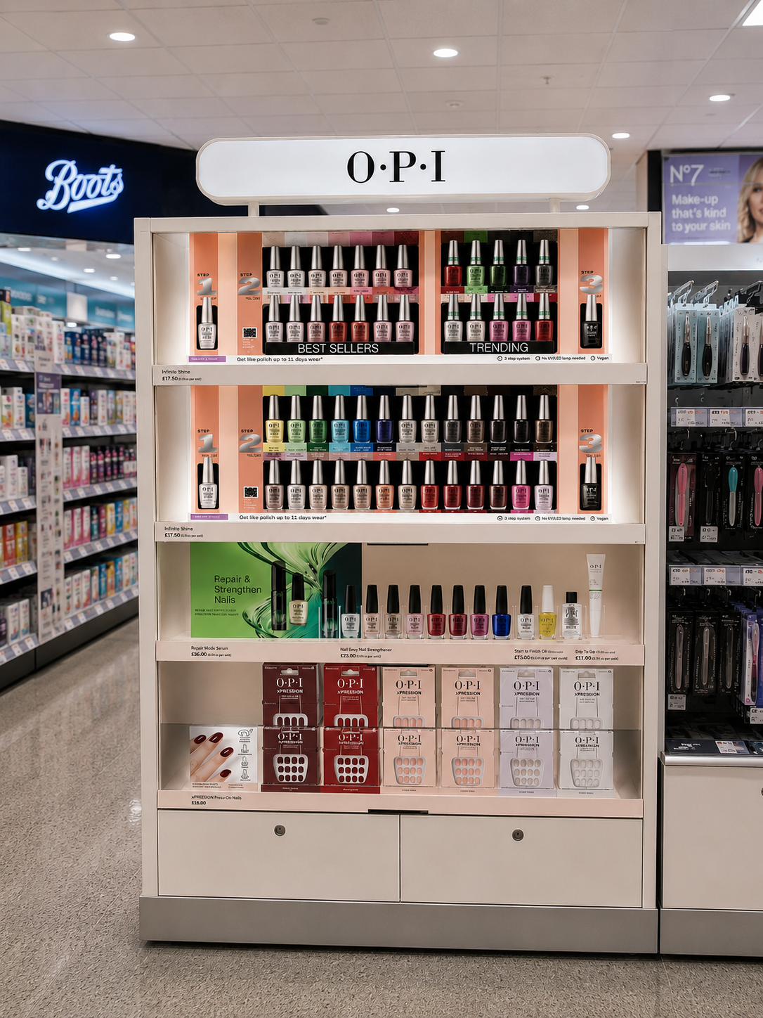Visual Merchandising for OPI nail polish