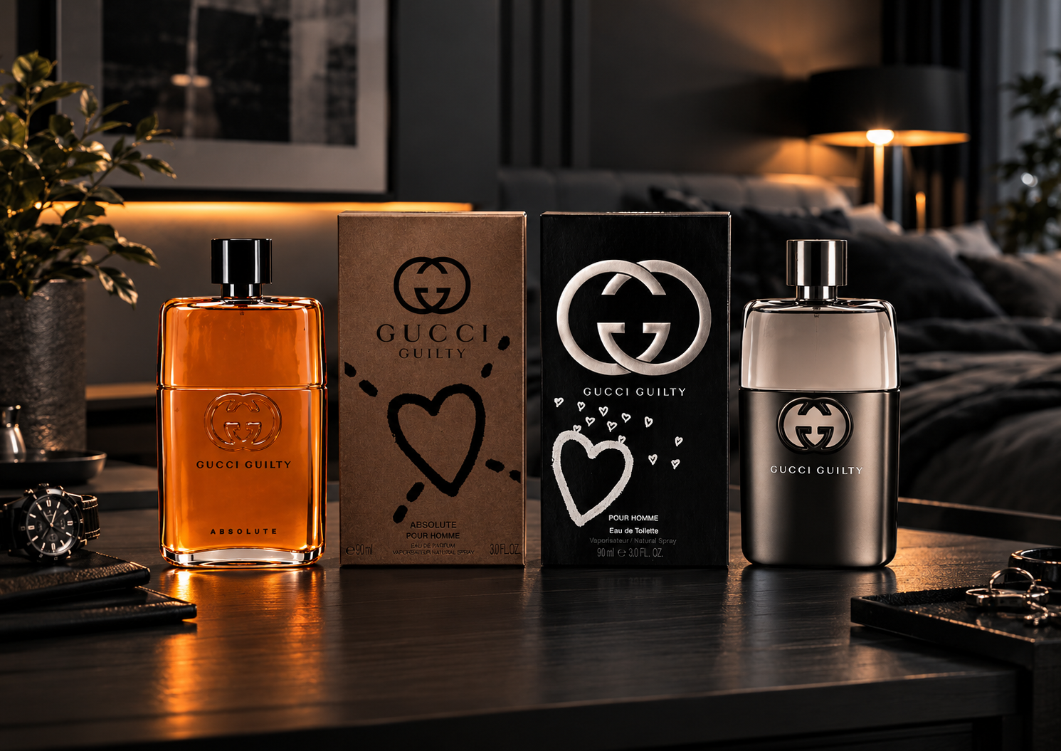 Design and artwork for Gucci Guilty Fathers Day Sleeves