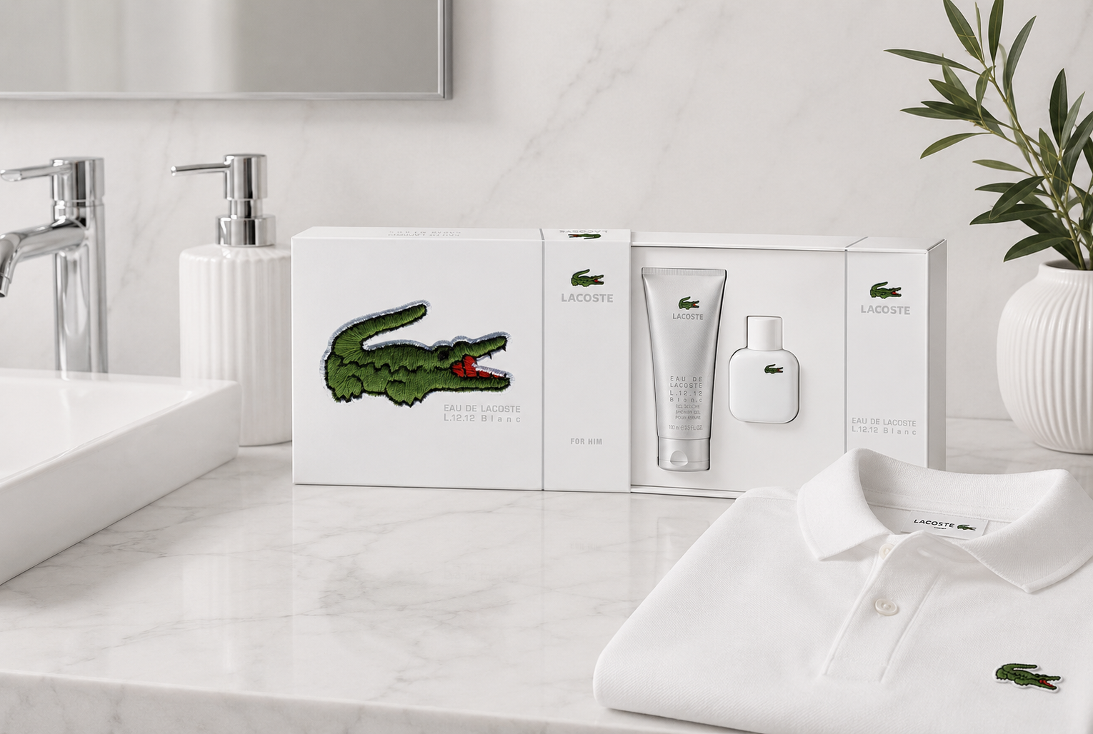 Giftset design for Lacoste Blanc
