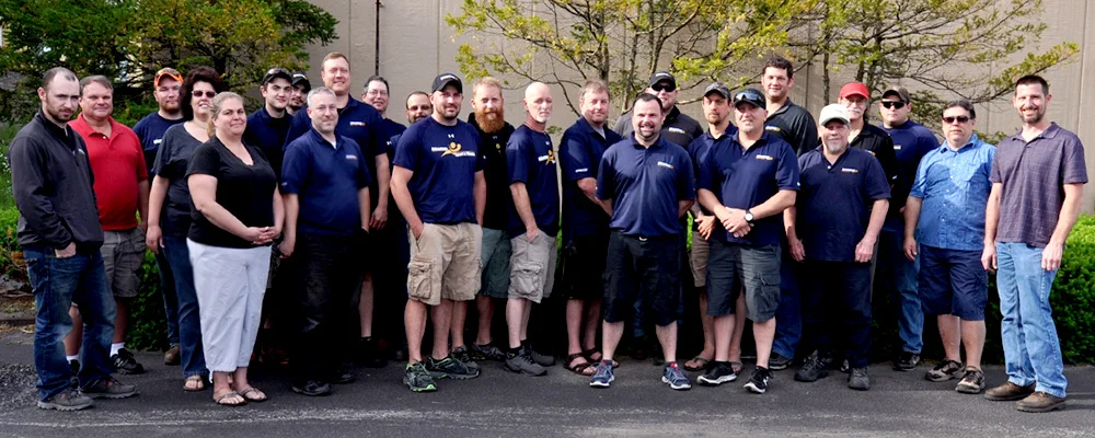 A rare group photo of our Service &amp; Install Teams in the Spring of 2016