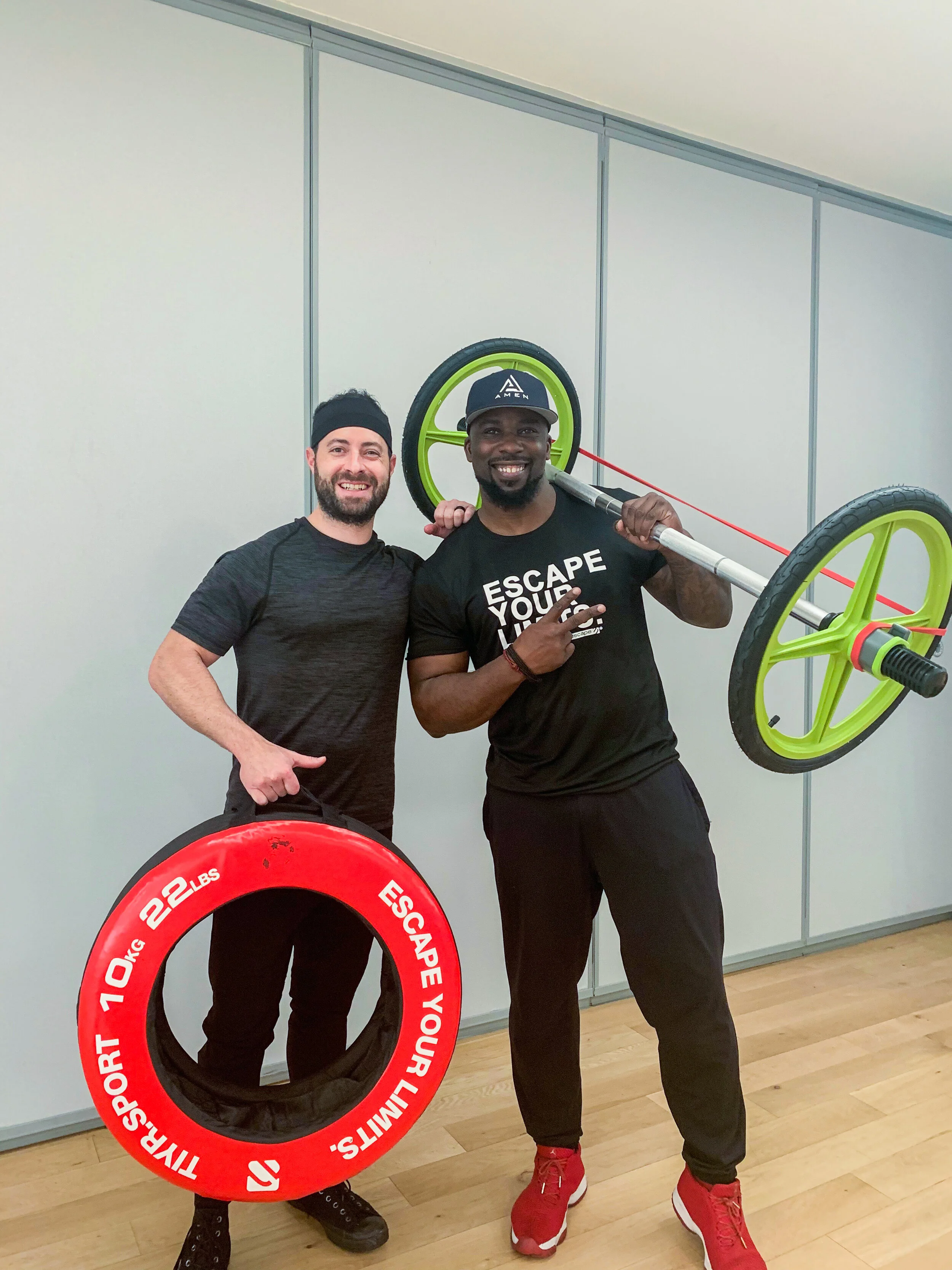 Amen Iseghohi from Escape Fitness and Andrew Page from Axle Workout