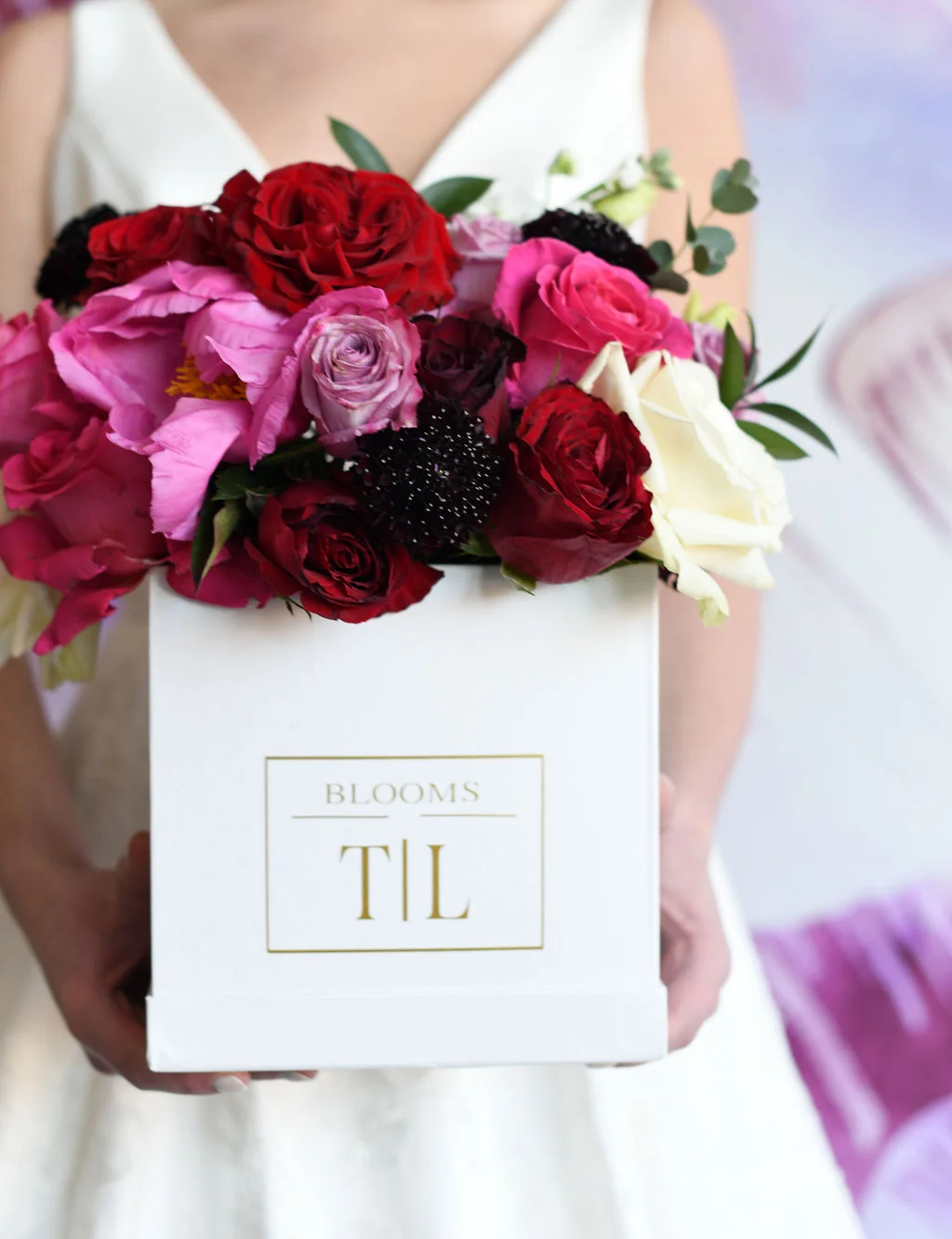 Square Floral Box - Medium