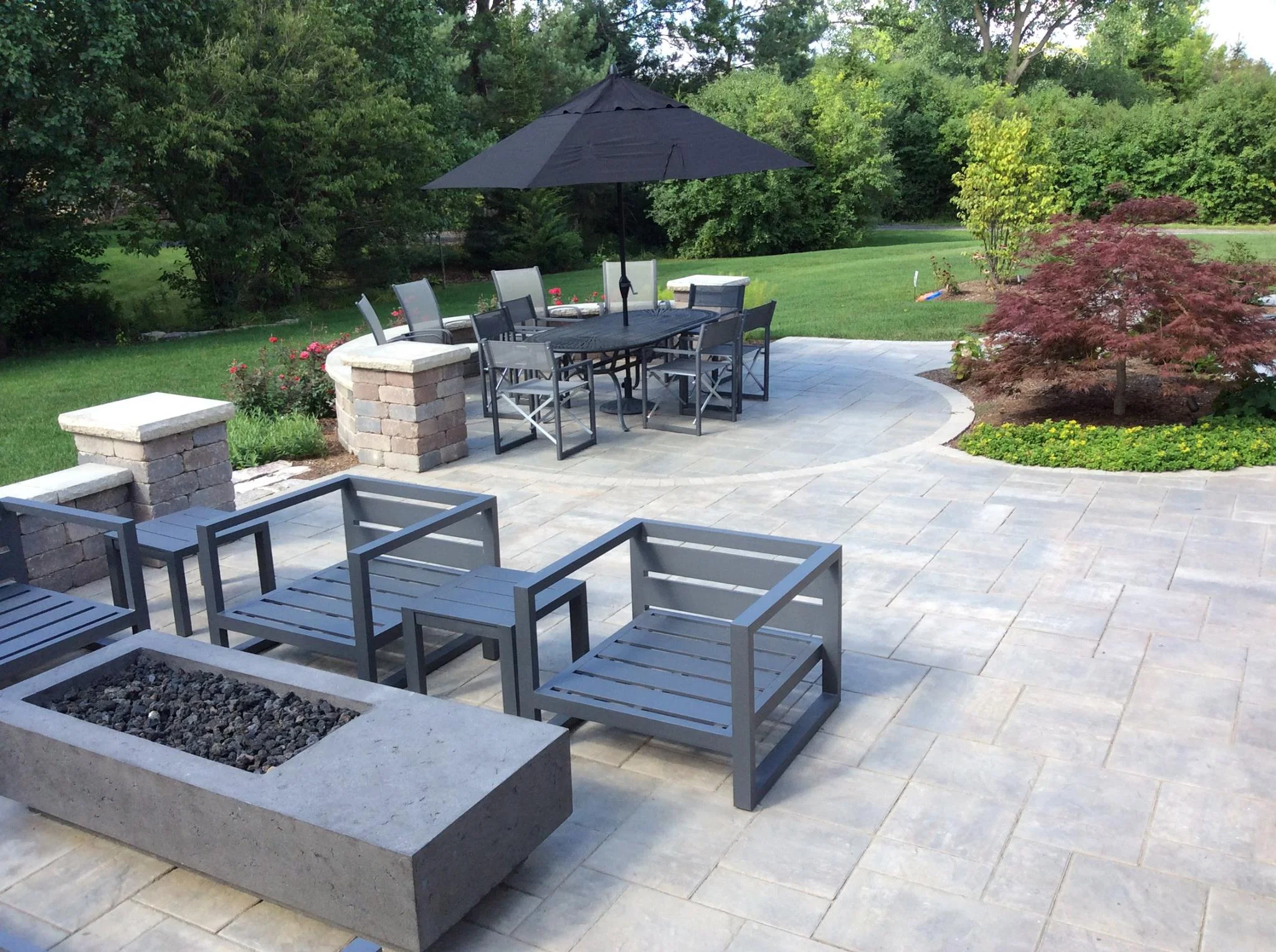 Brick Patio, Outdoor Fireplace & Outdoor Kitchen in Oak Brook, IL