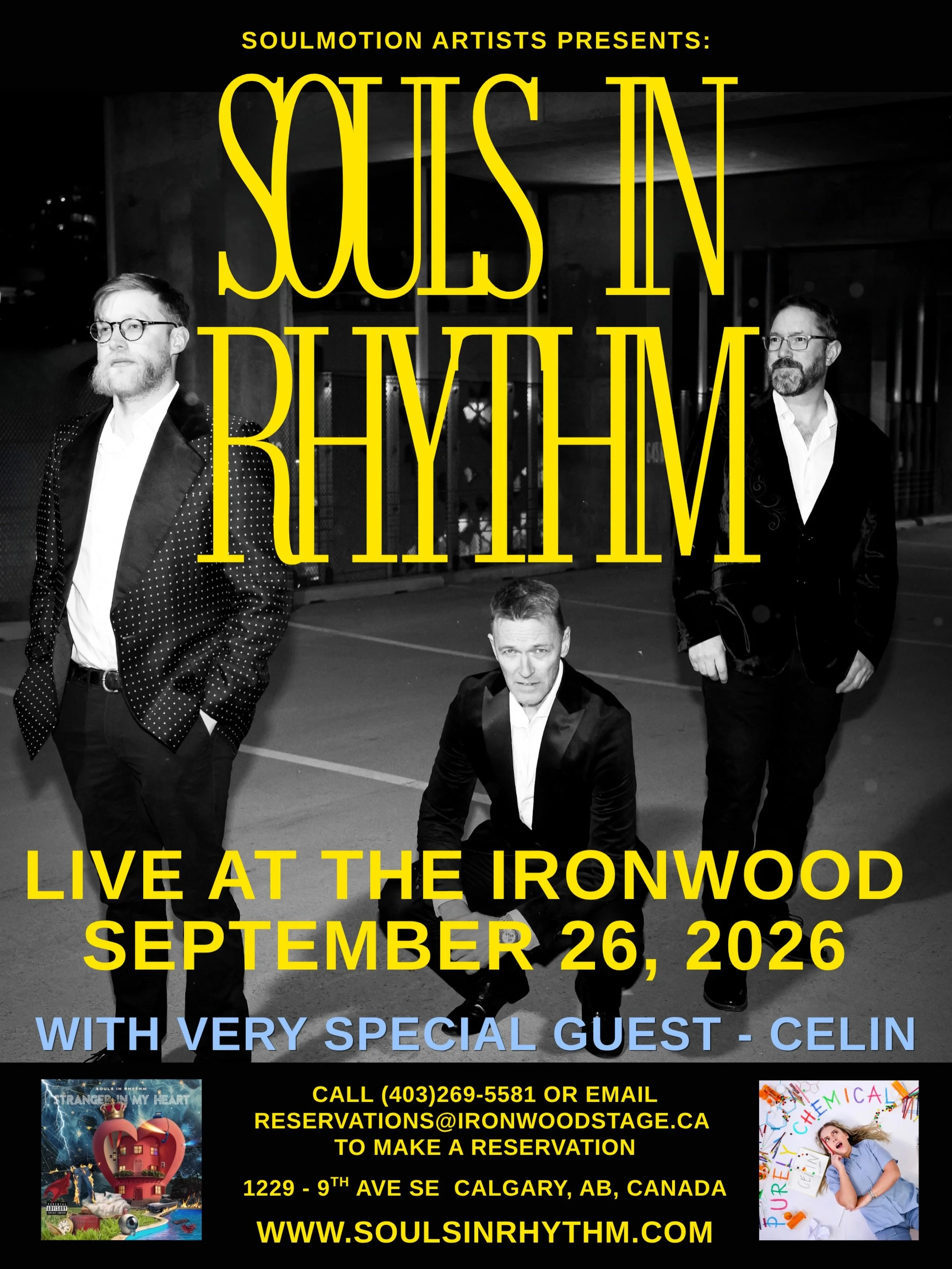 One night only!  The 8-piece Souls In Rhythm line-up LIVE at the @ironwoodstage with very special guest @celincelinmusic 🎸 Performing songs from the new full-length album (which spent 7 weeks on @ckuaradio &lsquo;s charts reaching #1!) plus the best