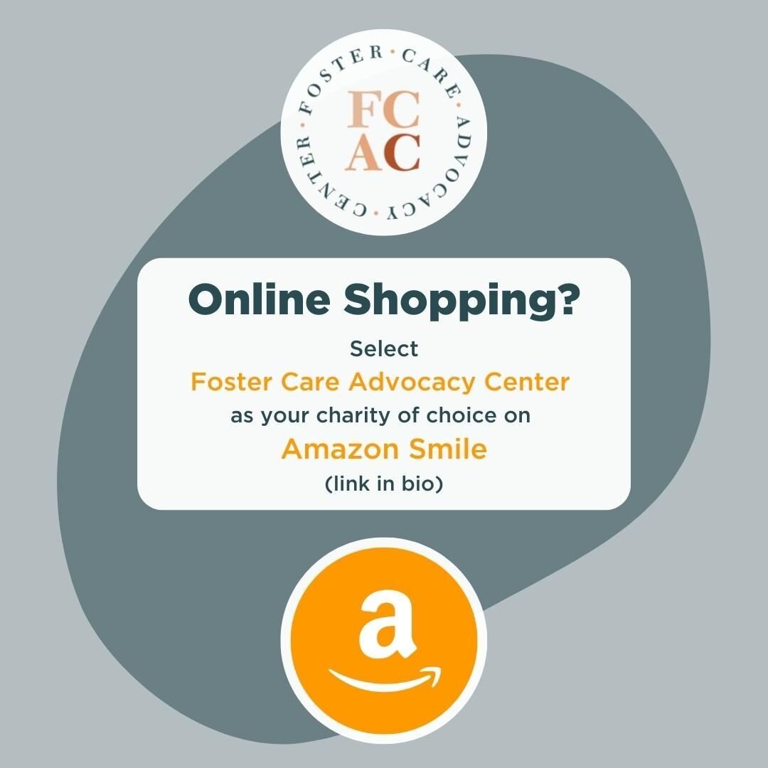 You can help create a more just foster care system by shopping online at Amazon Smile and selecting FCAC as your charity of choice!
Click the link in our IG bio!
Or follow this link to make it happen:
https://smile.amazon.com/ch/82-4805883

AmazonSmi