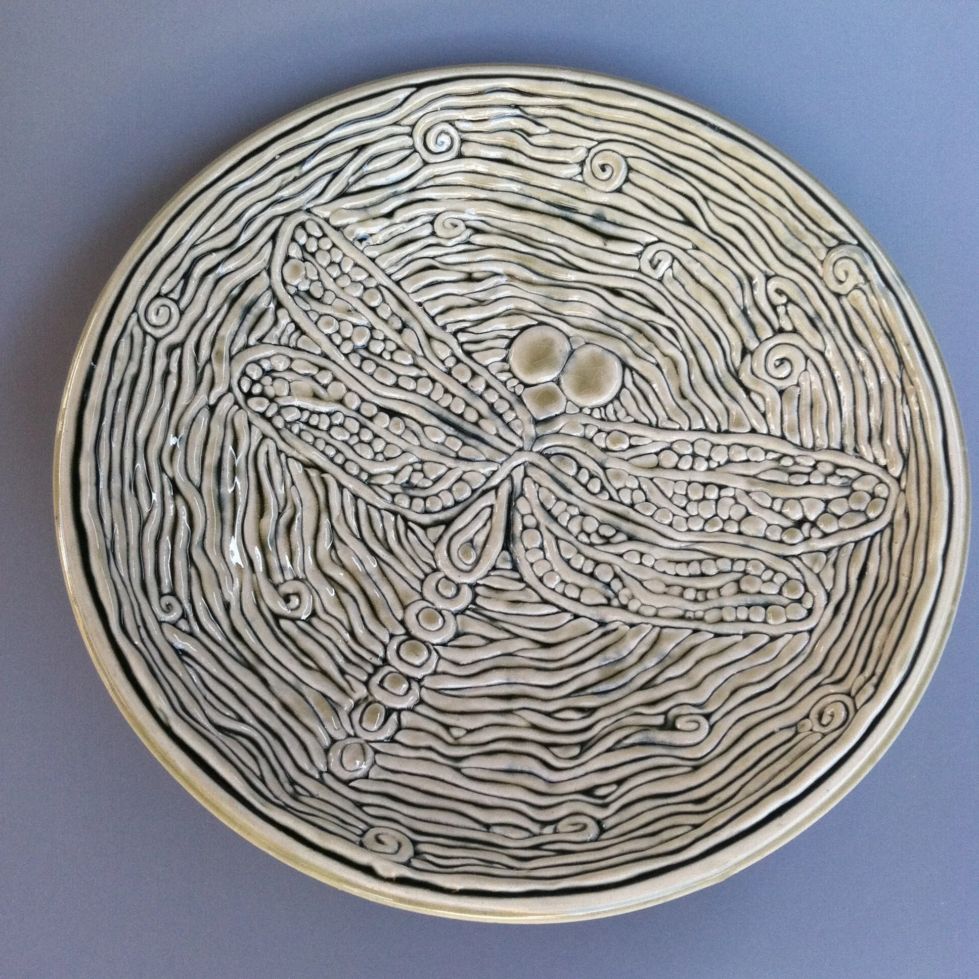 coil plate- dragonfly (12 inches) SOLD