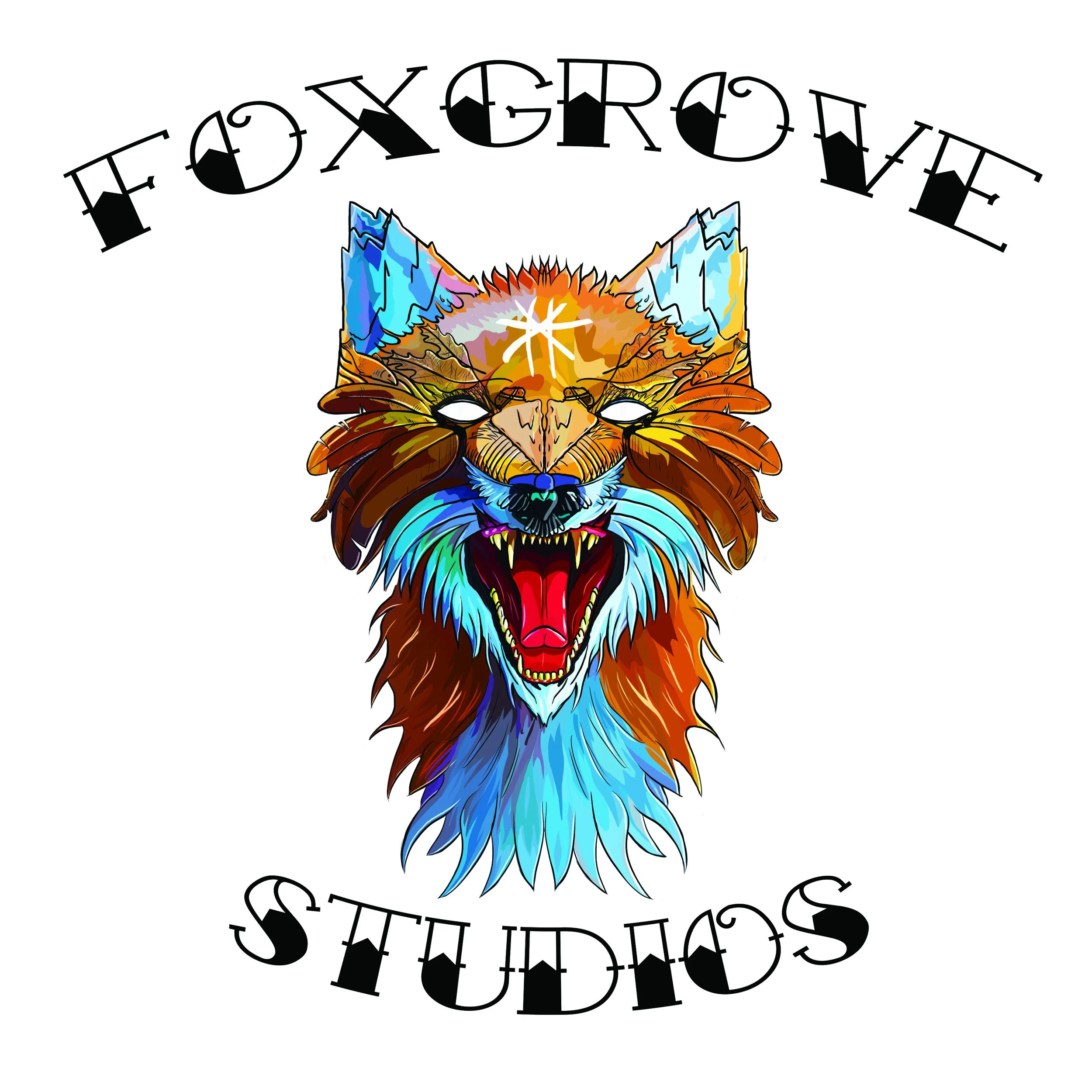 Logo commissioned by metal band Fox Grove Studios, 2021.