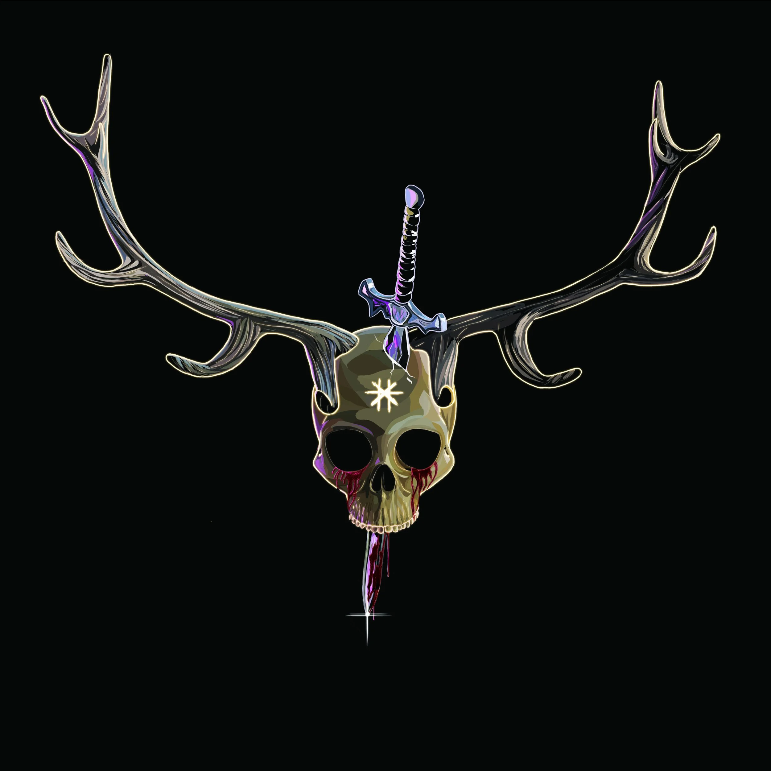 Album art commissioned by metal band Fox Grove Studios, 2021.