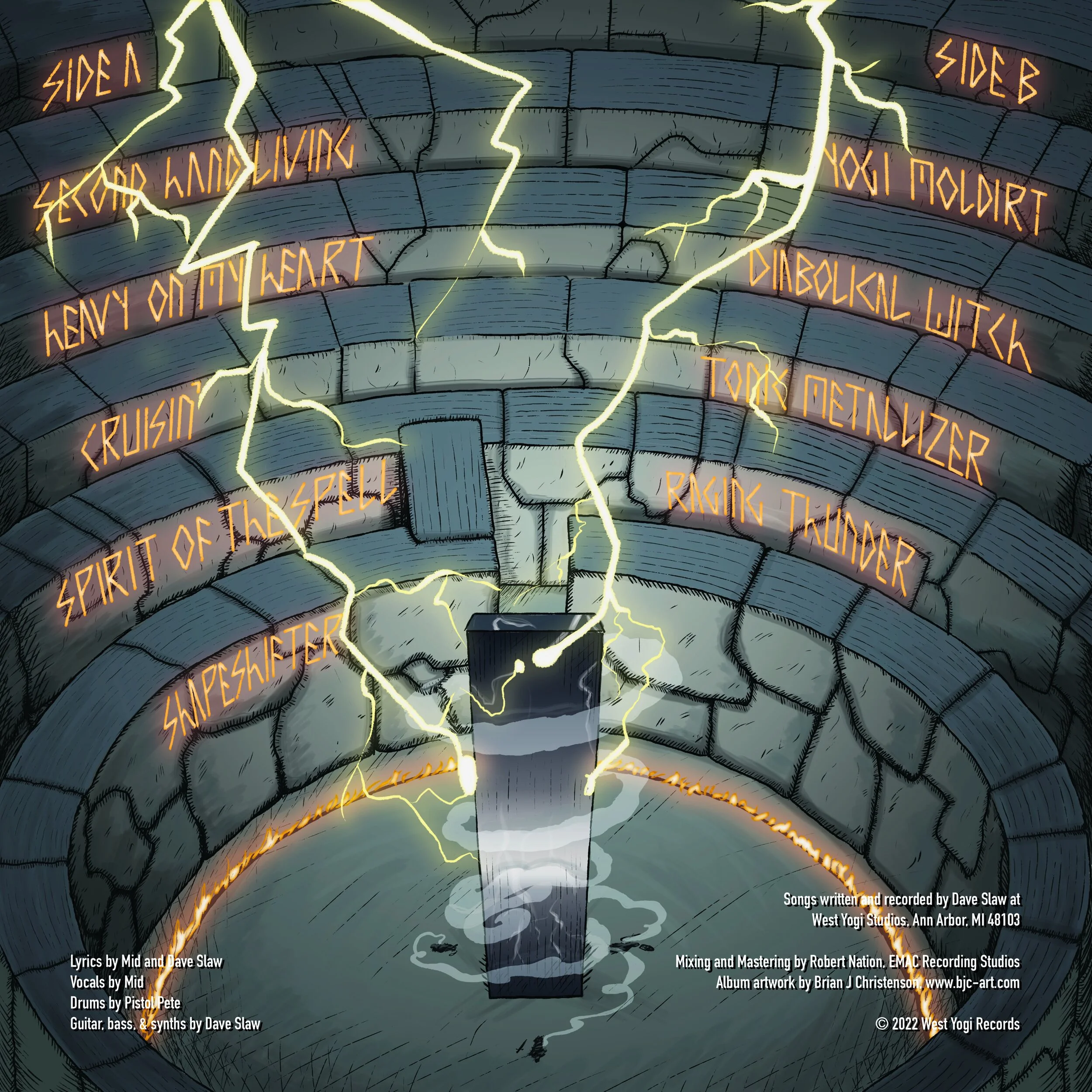 'Stoned' by The Stone Gang- back vinyl cover art