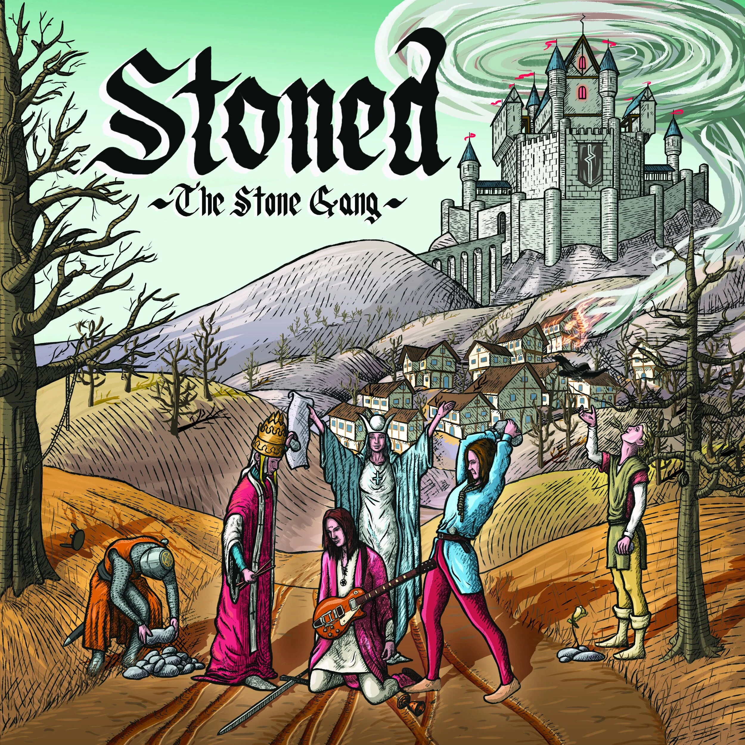 'Stoned' by The Stone Gang- front vinyl cover art
