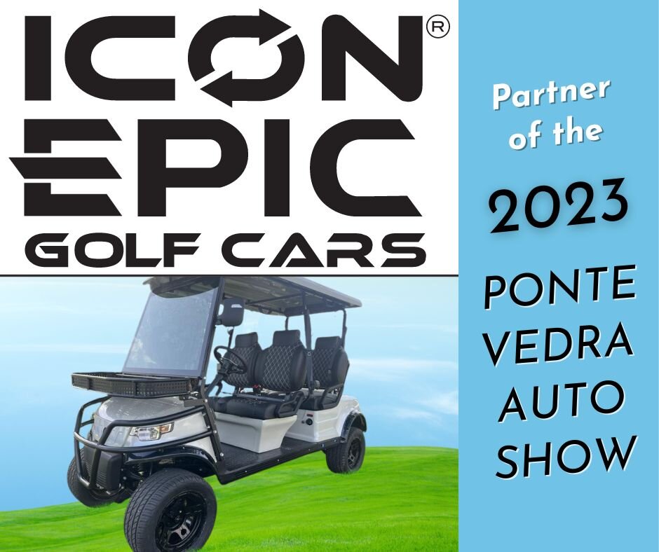 Many thanks to Icon Epic Golf Cars for partnering with the Ponte Vedra Auto Show! 

Be sure to stop by their booth at the show on Sunday, November 12th at Nocatee Station Event Field! To shop their inventory and services now, check out icongolfcartsf