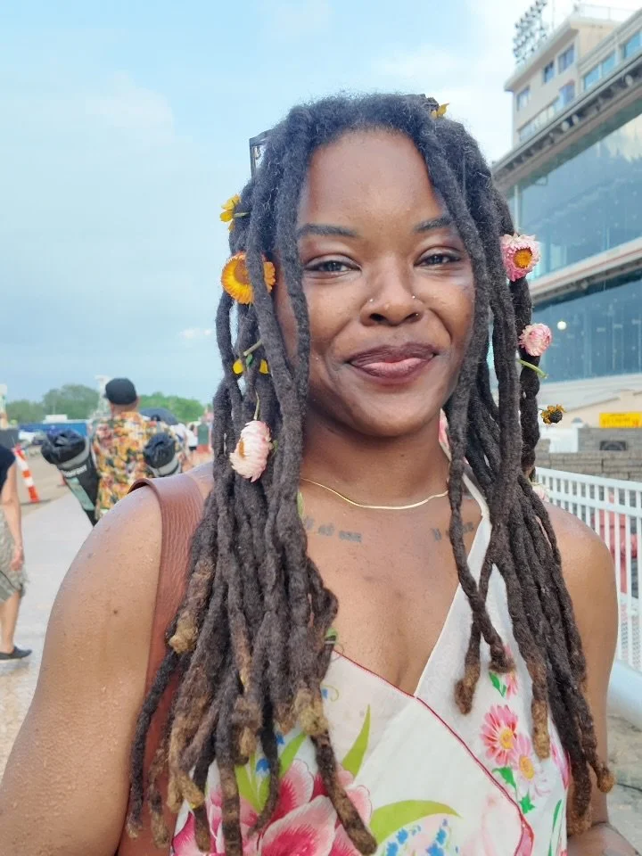 @jazzfest with a krewe of creatives.
i made my shirt, harvested the flowers from my backyard, and designed new magnolia bouquet merch. shirts and patches were debuted at @ikr3wcial &lsquo;s solo @jazzfest debut in the rhythmporium tent ⚜️ now availab