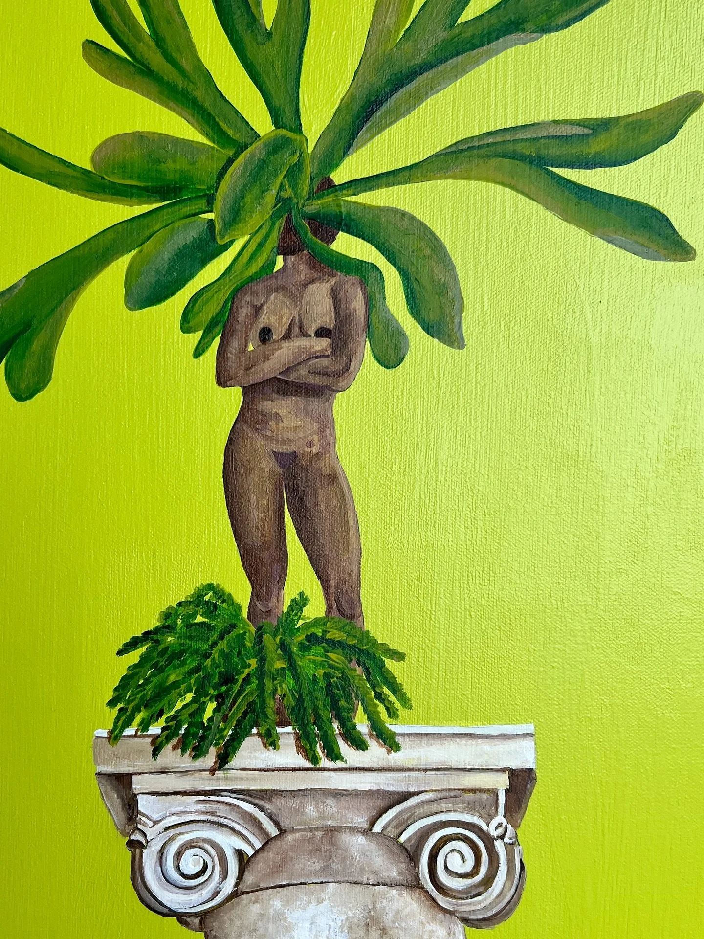 ah&hellip;so you&rsquo;re like a complex houseplant?
yea, a fern. a finicky.little. fern.
.
.
see the full painting at HIDDEN, an exhibition by keion hennessey. opening night june 13th 6-9pm. on exhibition at @thefrontnola june 13 - july 5th. 
.
.
#t
