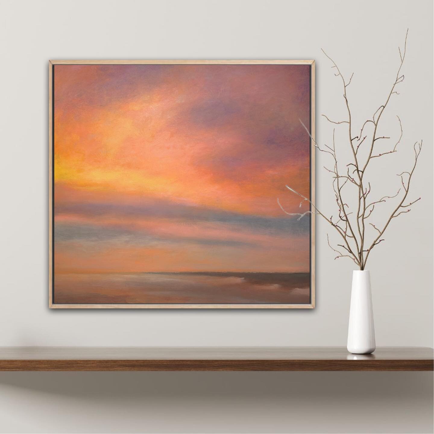 Sailor&rsquo;s Delight, 30&rdquo;x30&rdquo;, mixed media on panel 

This was inspired by some incredible red skies on the SC coast. It reminds me of the saying my grandfather, a naval officer, would always say, &ldquo;Red skies at night, sailor&rsquo