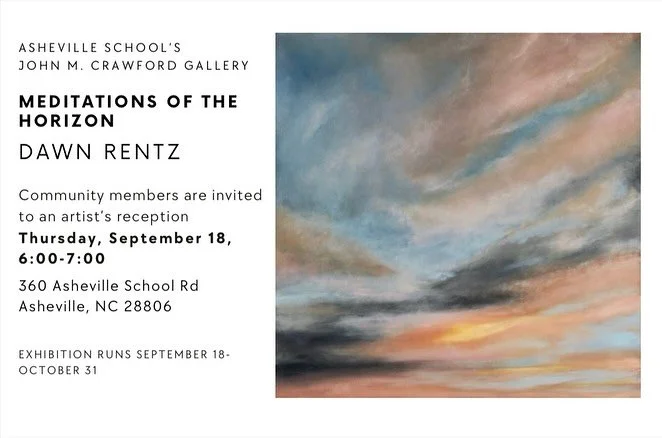 ✨ Excited to share that my upcoming exhibition Meditations of the Horizon opens soon at the John M. Crawford, Jr. Gallery at Asheville School. 

Looking forward to sharing this body of work!