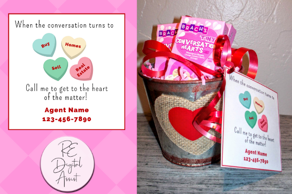Conversation Heart Gift Bag Tags