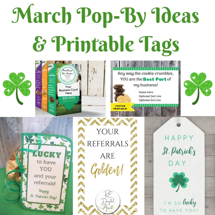 Pop-By Ideas for March + Printable tags