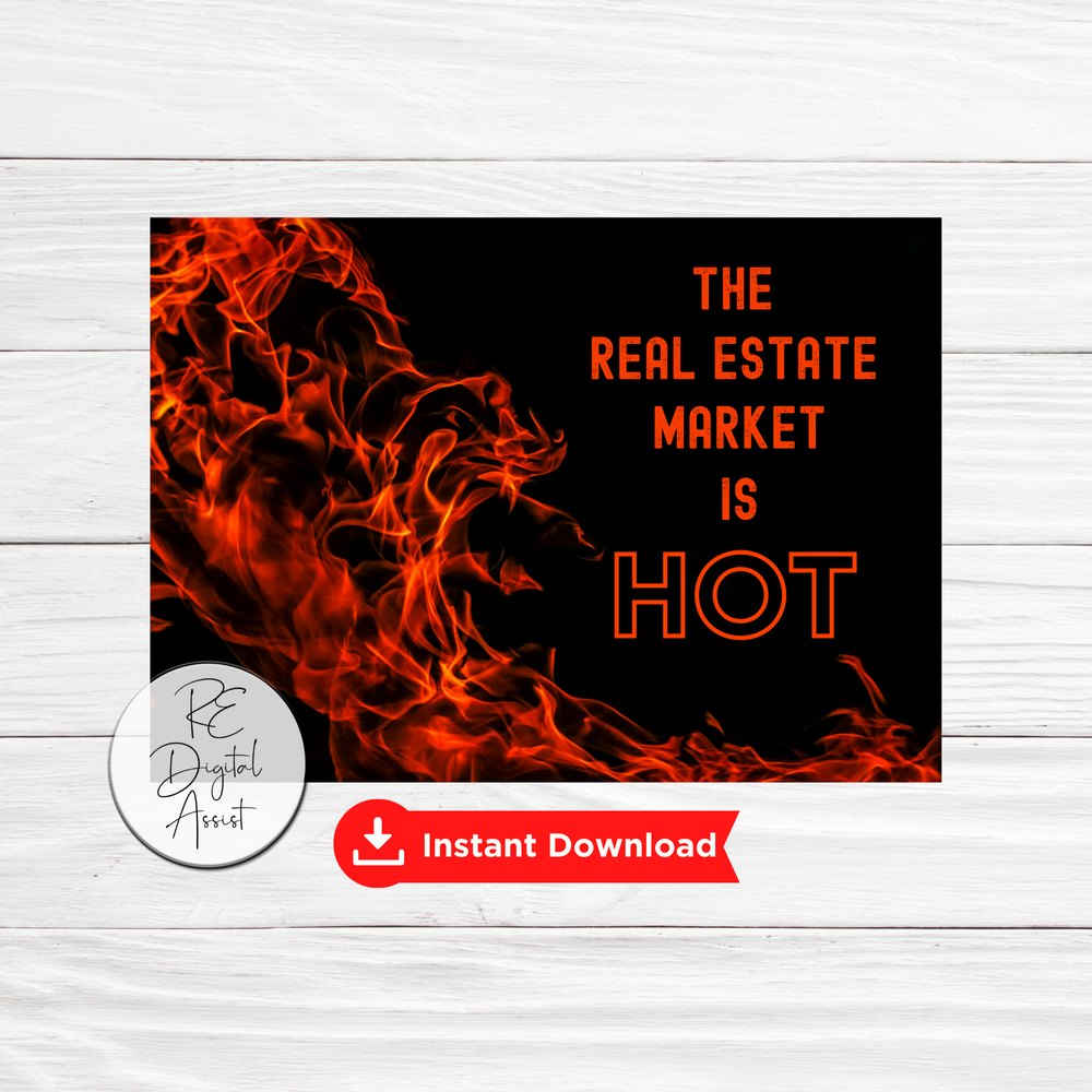 Hot Real Estate Market Postcard