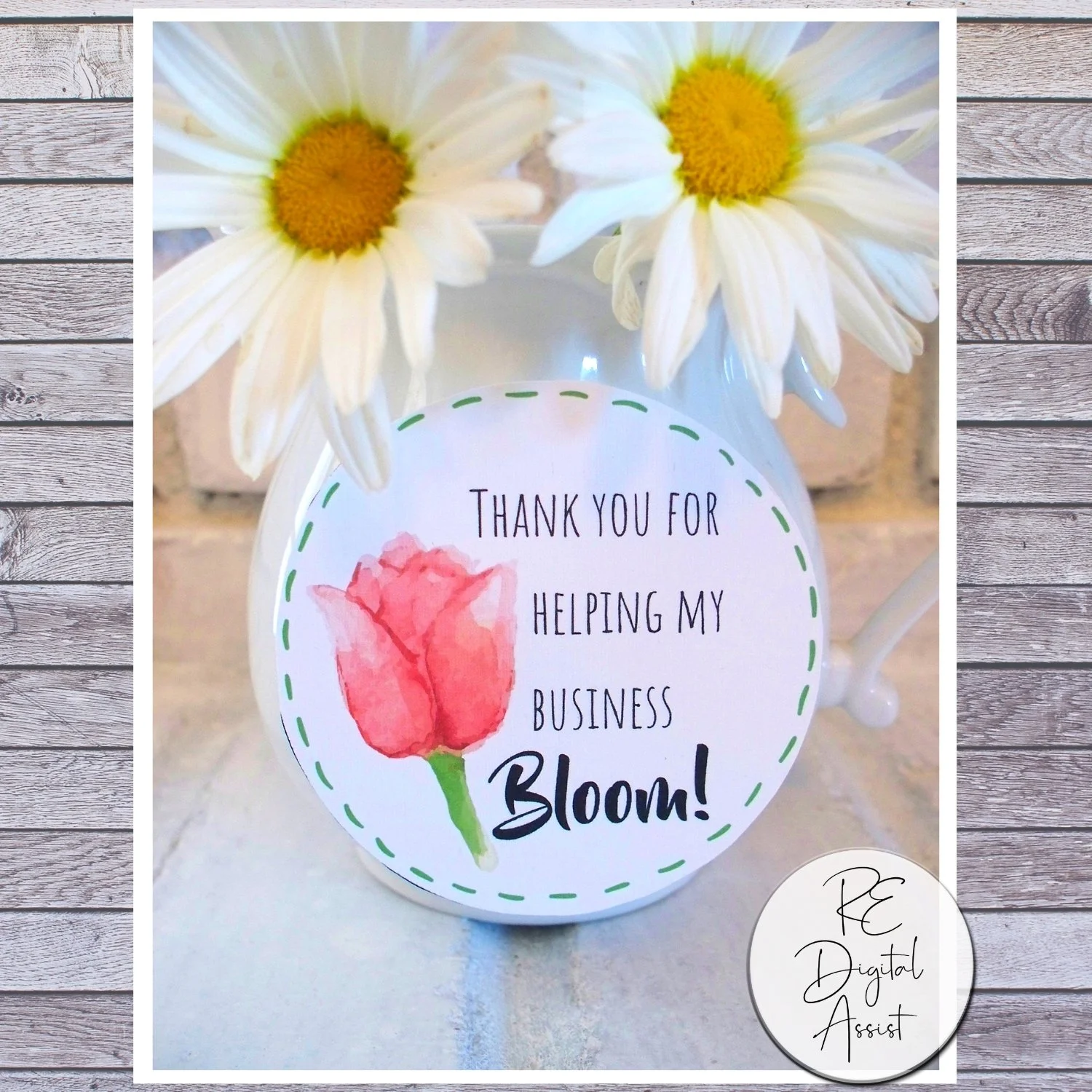 Bloom Business Printable Pop By Tag