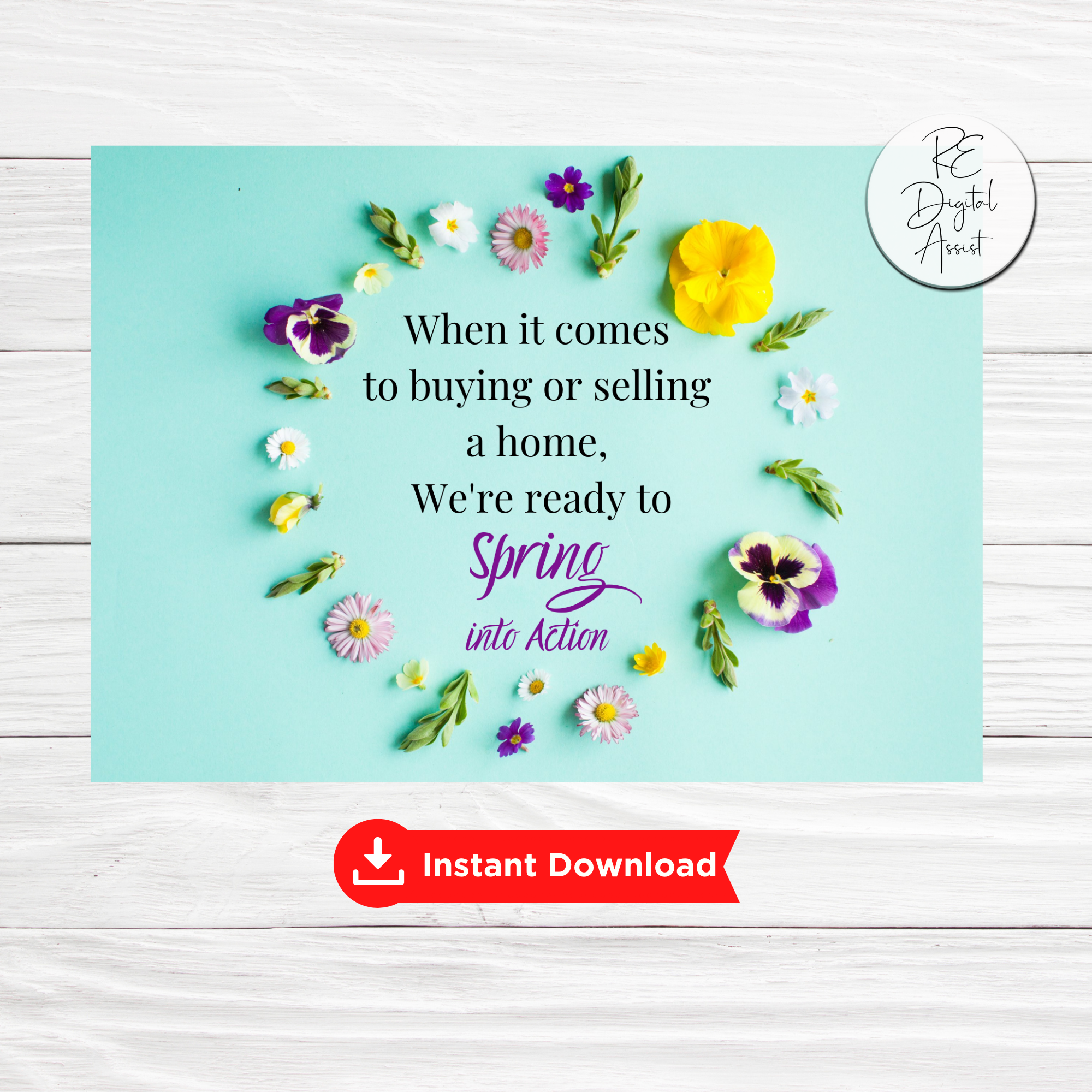 Spring Into Action Real Estate Postcard Mailer