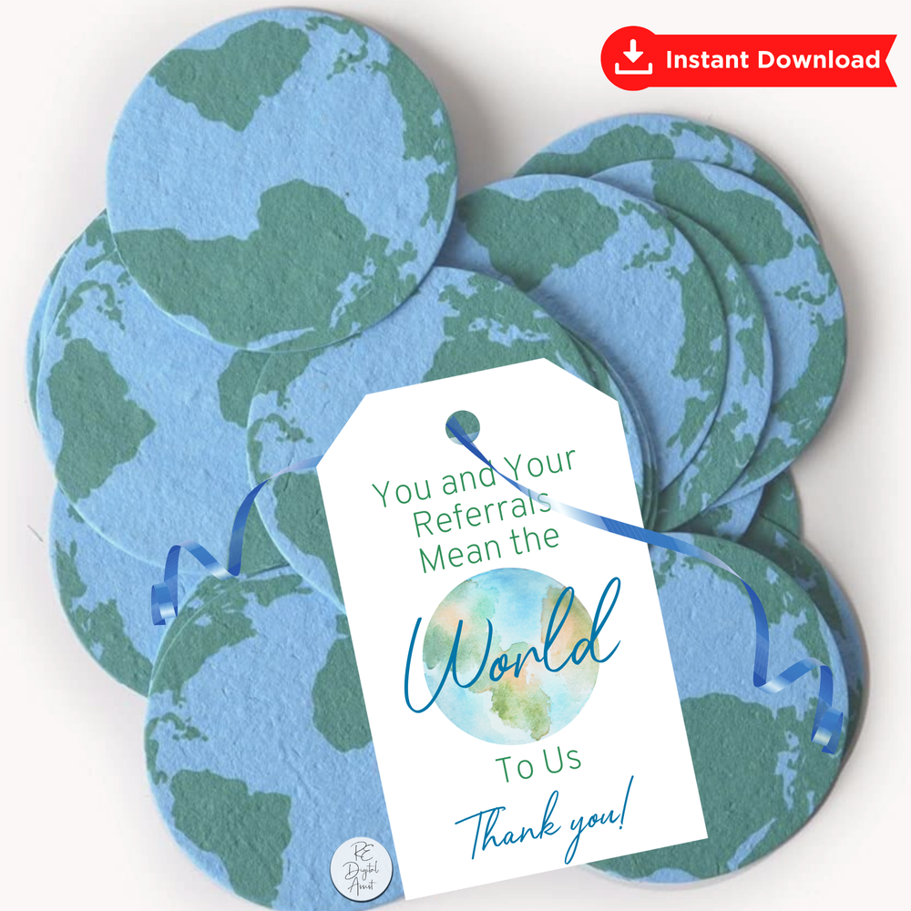 Earth Day Seed Paper Pop By - Click Image for Printable Tags