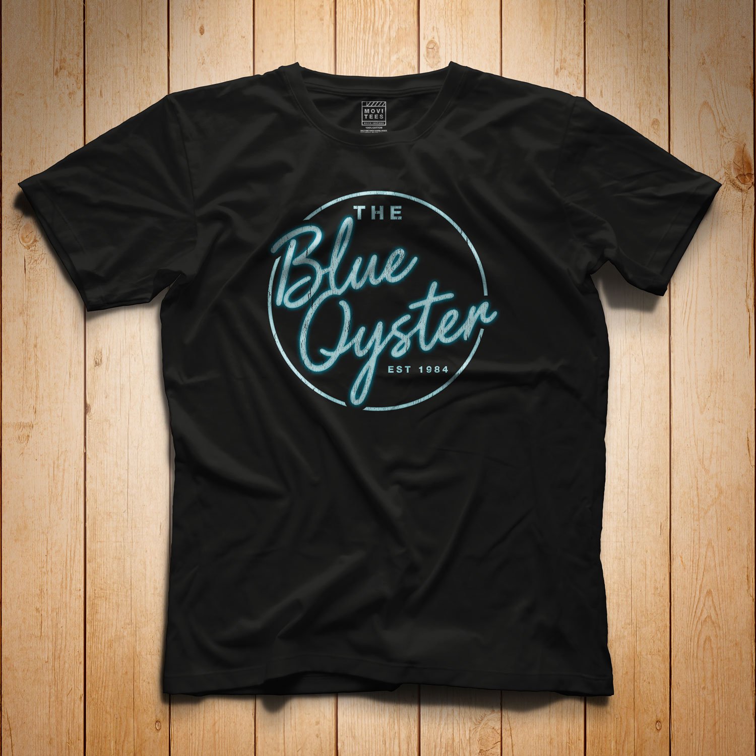 The Blue Oyster T-Shirt in color Black, Police Academy Inspired T-shirt in sizes S M L XL 2XL 3XL 4XL 5XL from $21.49