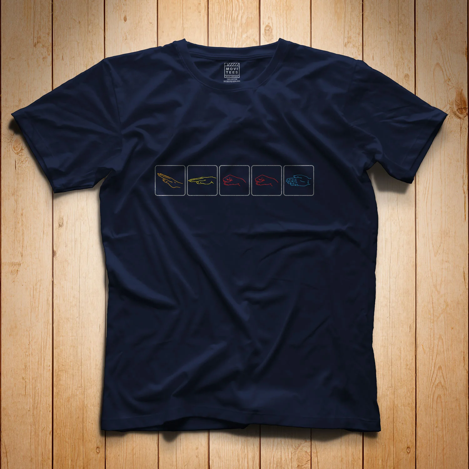 Hand Signals T-Shirt Navy Blue Close Encounters of the Third Kind Inspired S M L XL 2XL 3XL 4XL 5XL $16.49