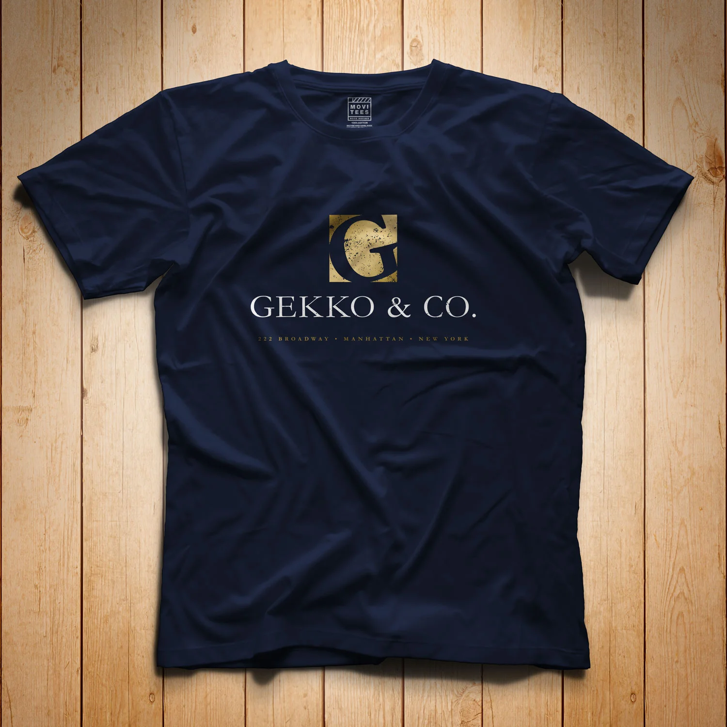 Gekko & Co T-Shirt Navy Blue Wall Street Inspired S M L XL 2XL 3XL 4XL 5XL $16.49