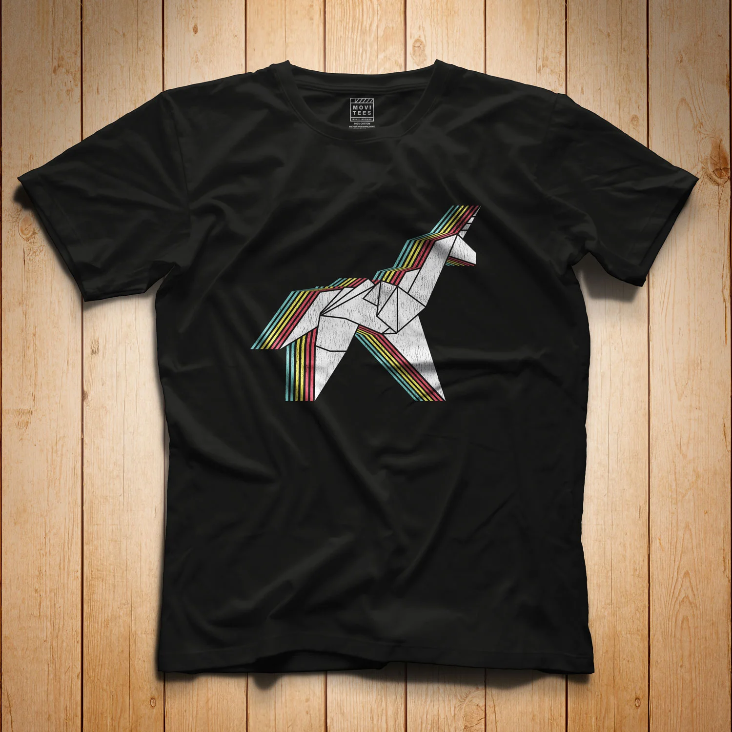 Origami Unicorn T-Shirt Black Blade Runner Inspired S M L XL 2XL 3XL 4XL 5XL $16.49