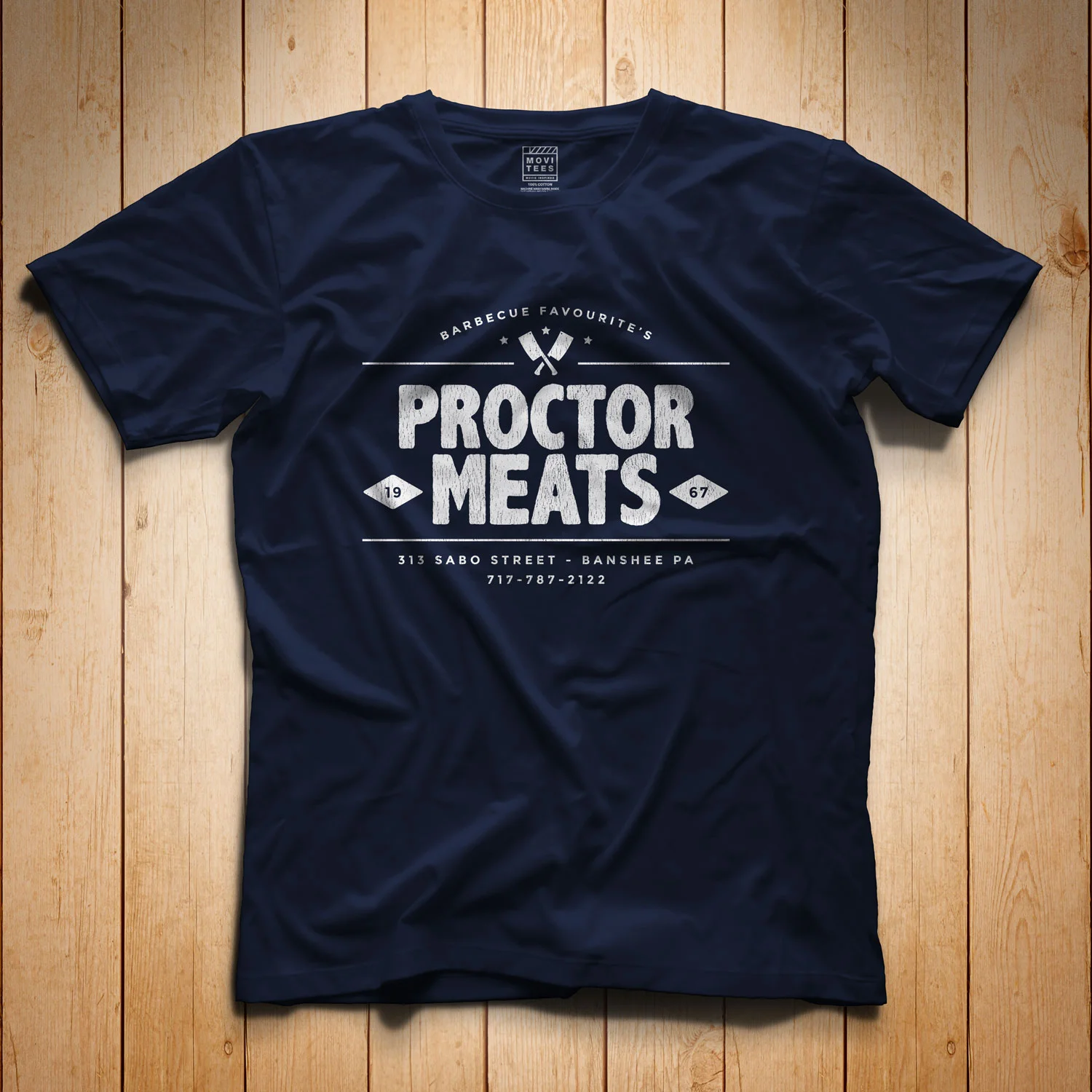Proctor Meats T-Shirt Navy Blue Banshee Inspired S M L XL 2XL 3XL 4XL 5XL $16.49