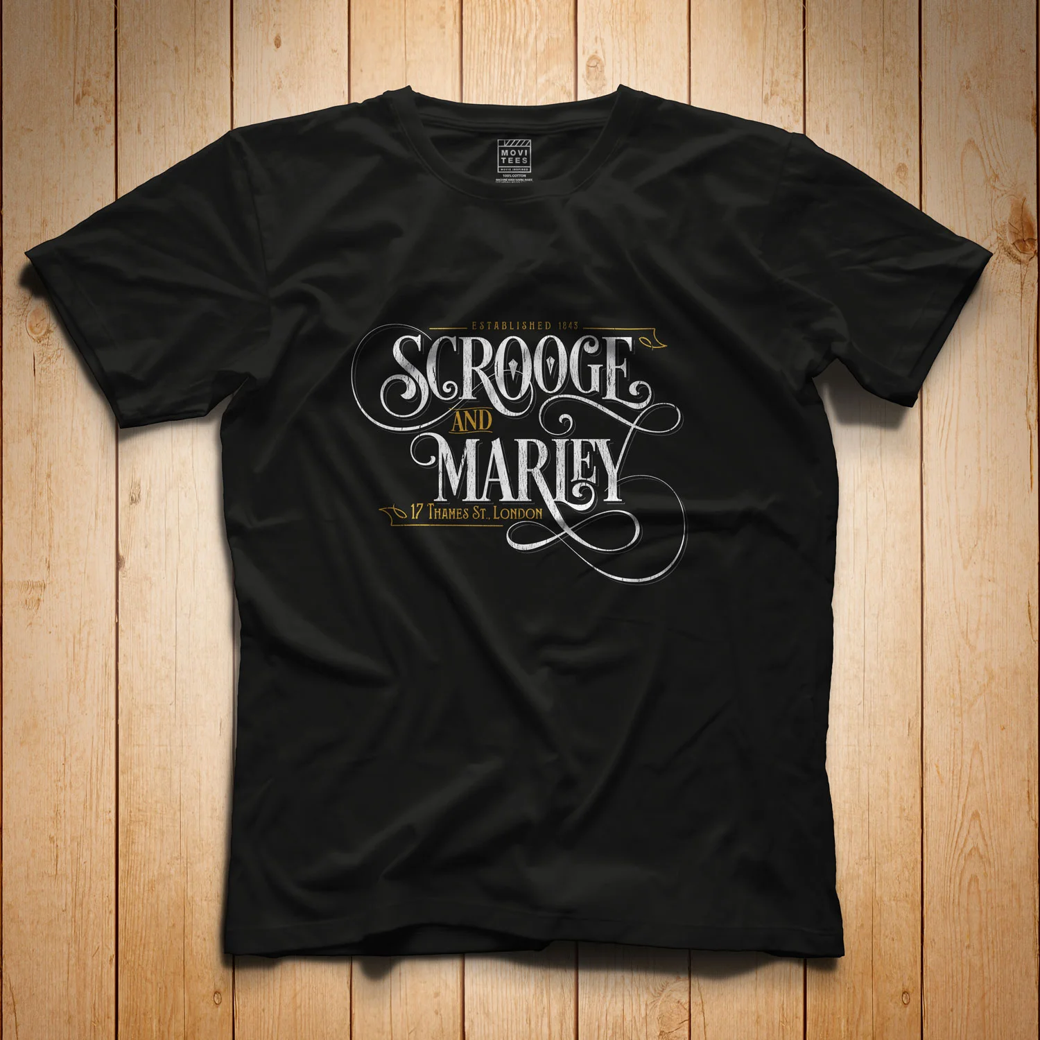 Scrooge And Marley T-Shirt Black A Christmas Carol Inspired S M L XL 2XL 3XL 4XL 5XL $16.49