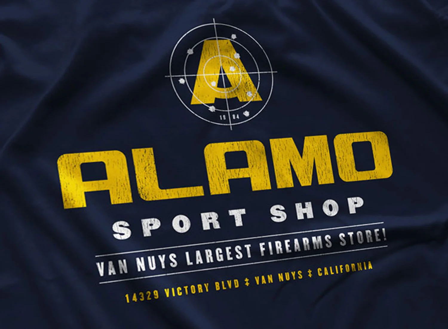 Alamo Sport Shop T-Shirt Navy Blue The Terminator Inspired S M L XL 2XL 3XL 4XL 5XL $16.49