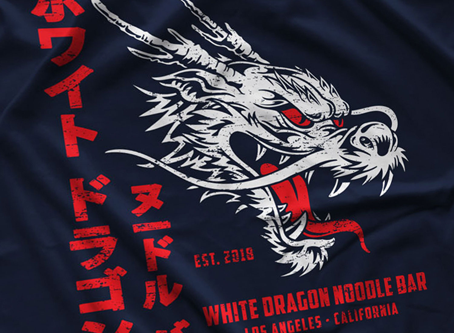 White Dragon Noodle Bar T-Shirt Space Origami Nexus-6 Tyrell Replicant D242 