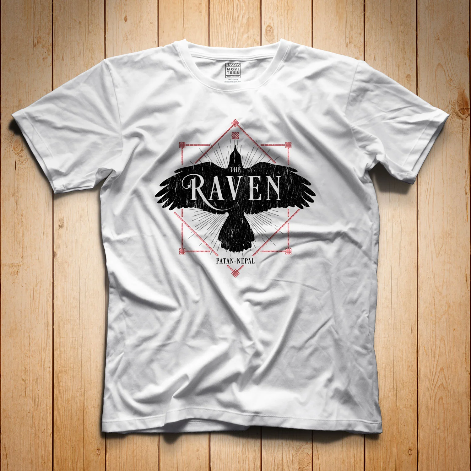 The Raven T-Shirt White Raiders of the Lost Ark Inspired S M L XL 2XL 3XL 4XL 5XL $16.49
