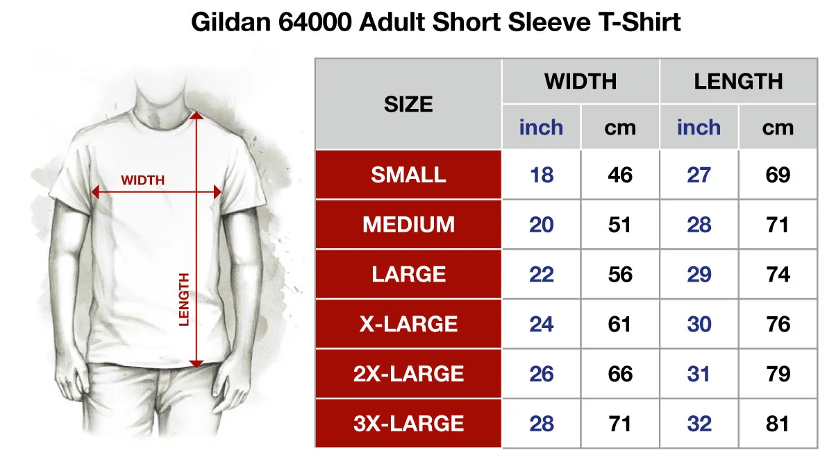 The Gildan 64000 - thinner, softer: The Gildan 64000 is a thinner, softer unisex t-shirt made from 4.5 oz of 100% ring-spun cotton. It has double-stitched neckline along with a shoulder-to-shoulder taping. It’s semi-fitted/eurofit with curved armhole and closer to body sleeve (not form-fitting) and is part of Gildan's Softstyle line, so it's more fitted than the Gildan 2000 t-shirt. • 100% ringspun cotton • 4.5 oz (153 g/m2) • Pre-shrunk • Semi-fitted/Eurofit • Shoulder-to-shoulder taping • Quarter-turned to avoid crease down the center