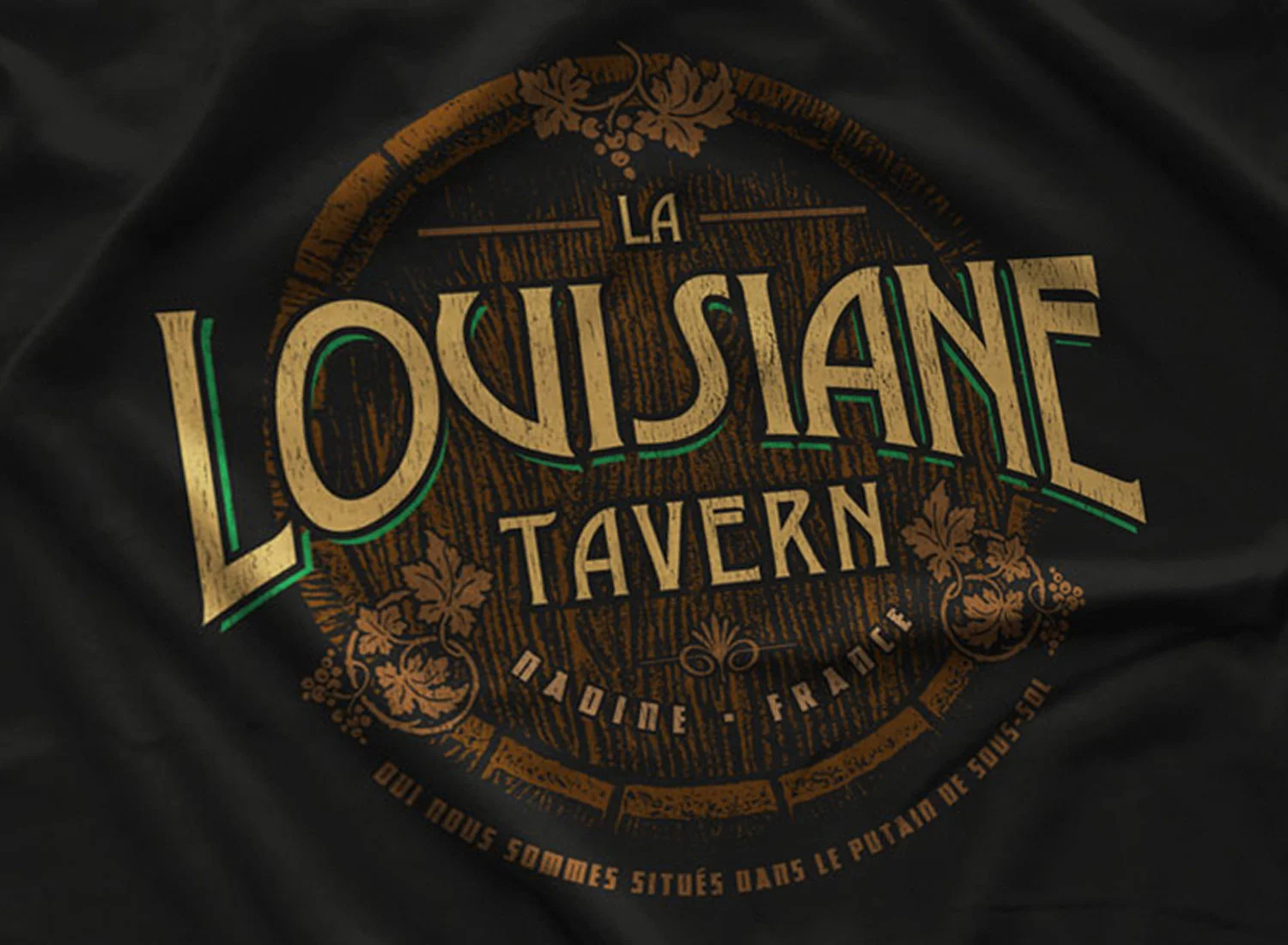 La Louisiane Tavern T-Shirt Black Inglourious Basterds Inspired S M L XL 2XL 3XL $16.49