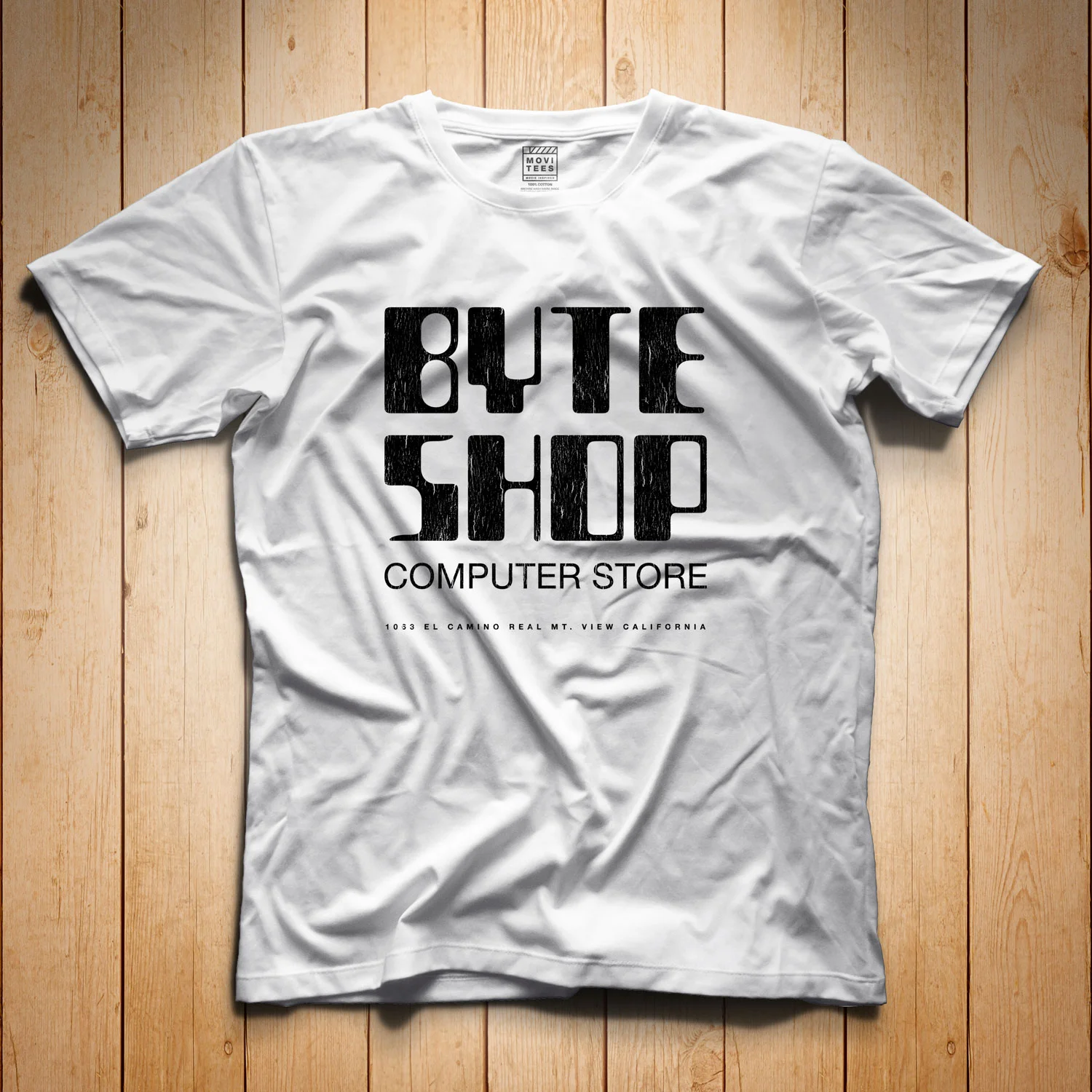 Byte Shop T-Shirt White Jobs Inspired S M L XL 2XL 3XL 4XL 5XL $16.49