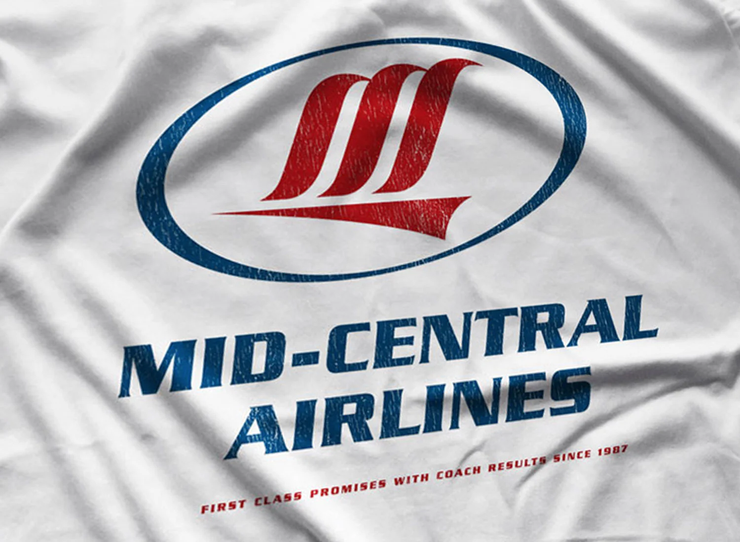 Mid-Central Airlines T-Shirt White Planes Trains and Automobiles Inspired S M L XL 2XL 3XL 4XL 5XL $16.49