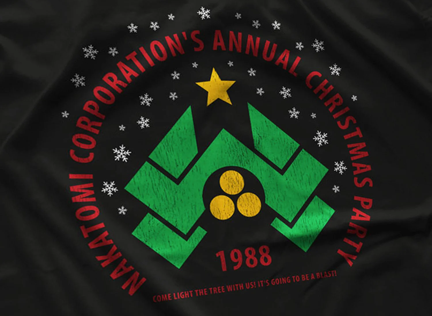 Nakatomi Corporation's Annual Christmas T-Shirt Color Version Black Die Hard Inspired S M L XL 2XL 3XL 4XL 5XL $16.49