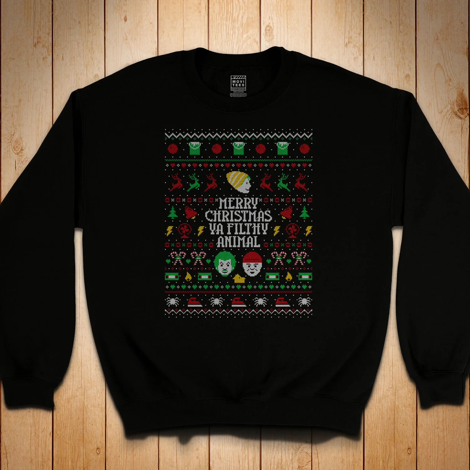 Merry Christmas Ya Filthy Animal Ugly Sweater inspired by Home Alone -  Sweatshirt — MoviTees